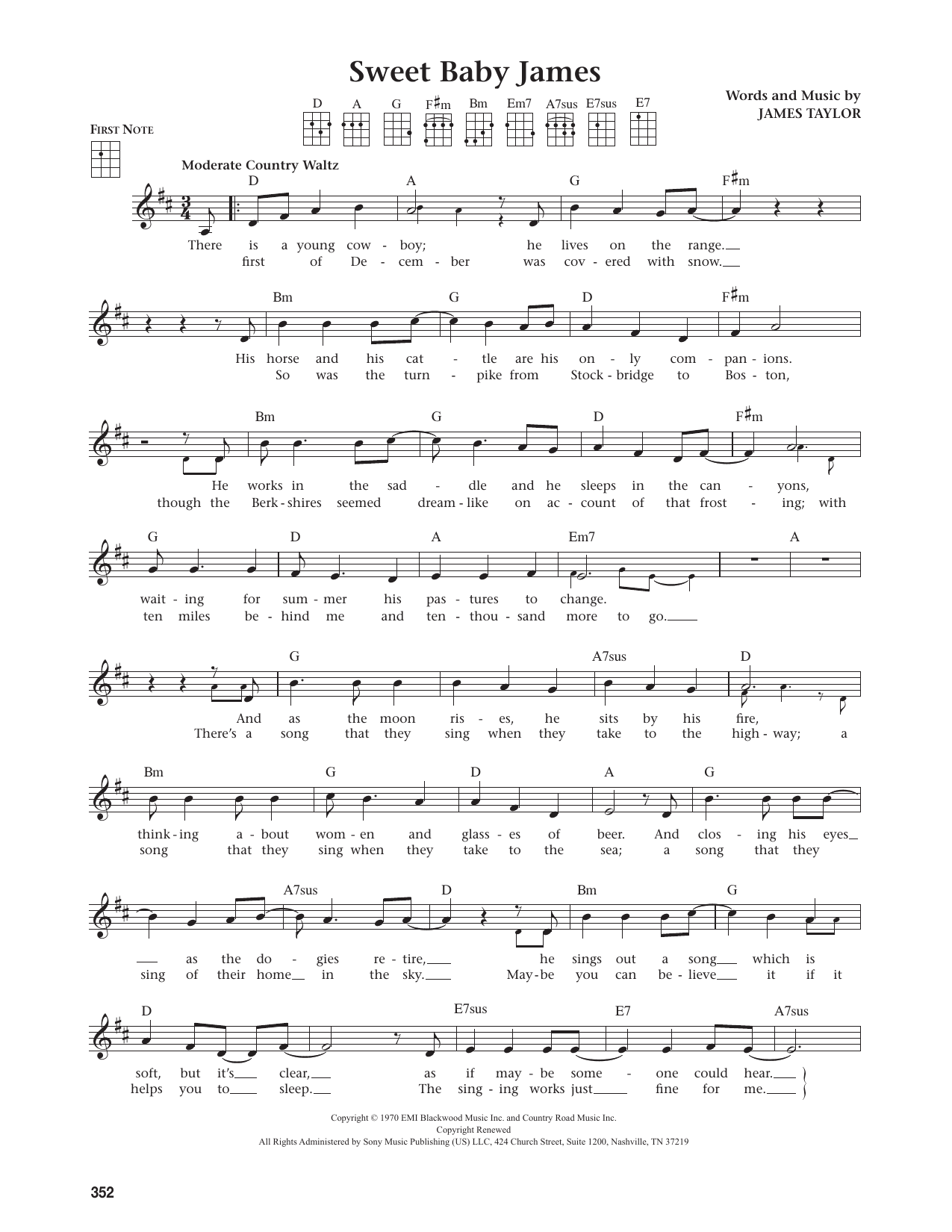 Sweet Baby James (from The Daily Ukulele)