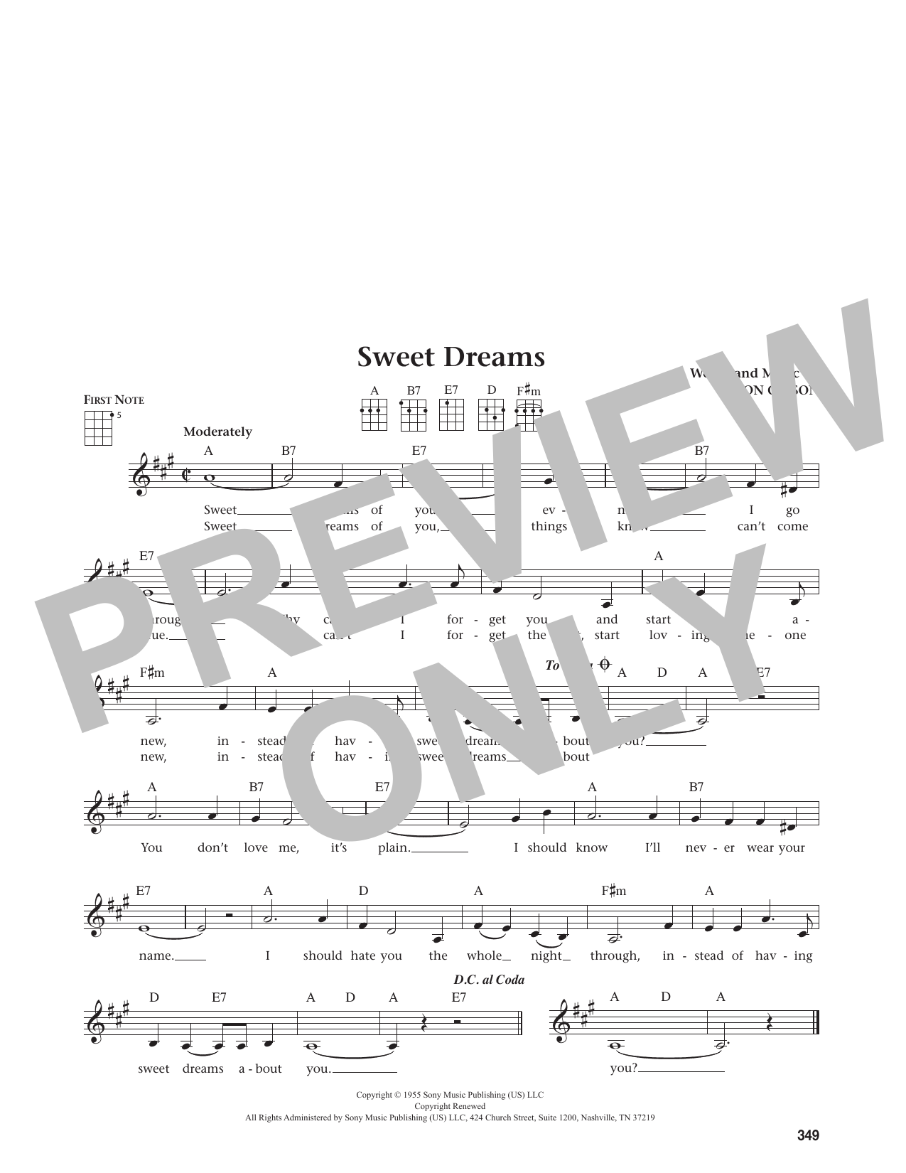 Sweet Dreams (from The Daily Ukulele)