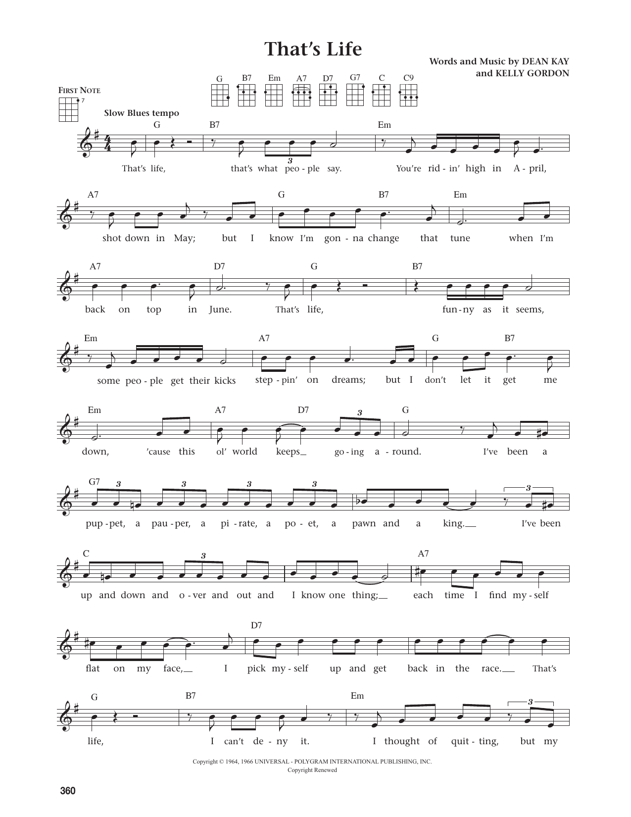 That's Life (from The Daily Ukulele)