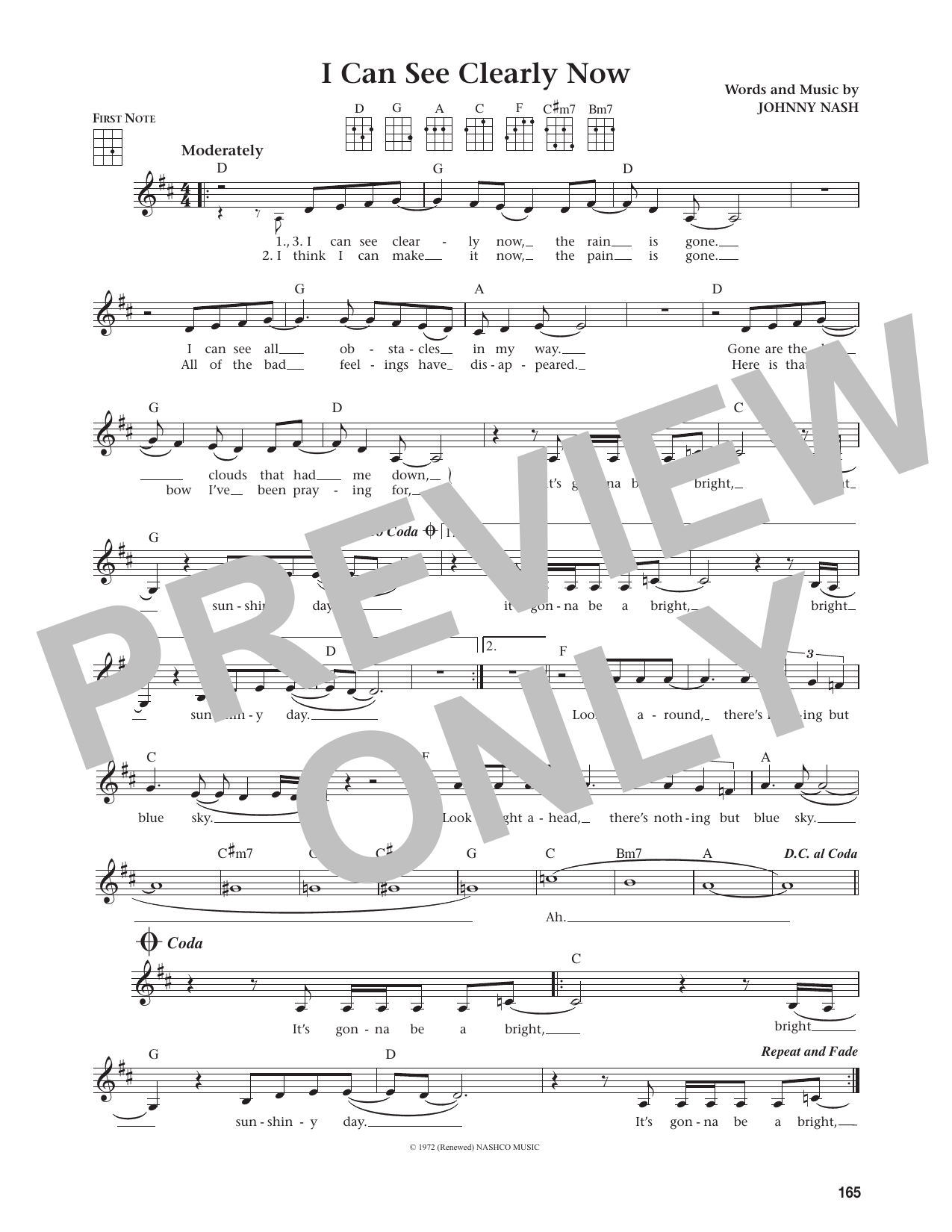 I Can See Clearly Now (arr. from The Daily Ukulele)