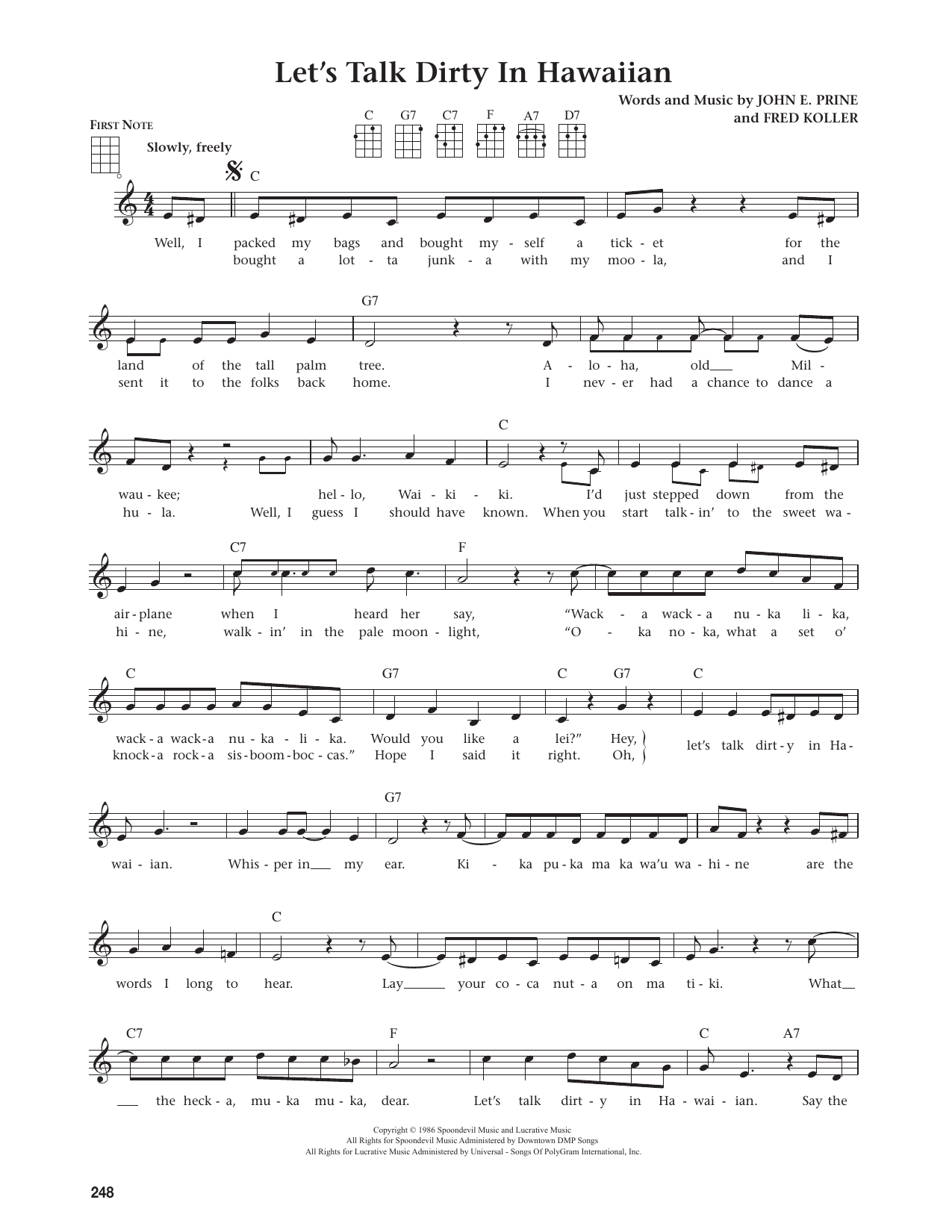 Let's Talk Dirty In Hawaiian (arr. from The Daily Ukulele)