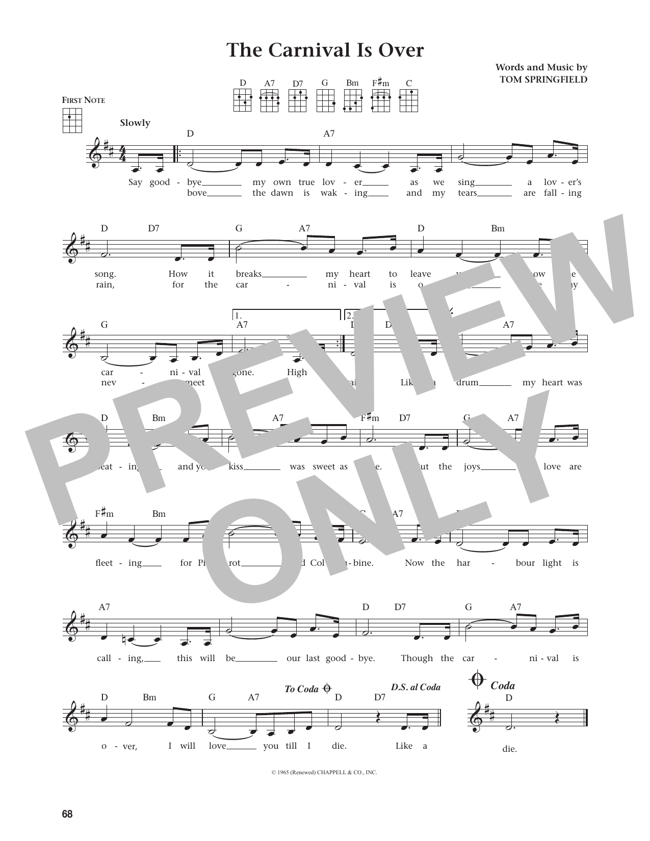 The Carnival Is Over (from The Daily Ukulele)