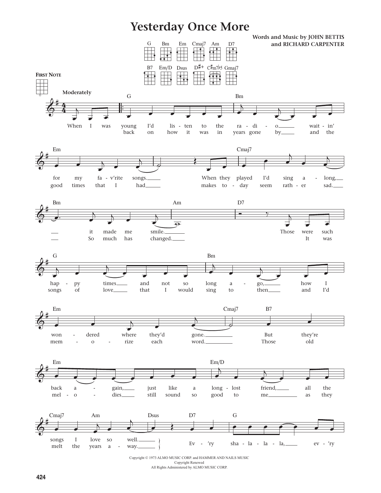 Yesterday Once More (from The Daily Ukulele)