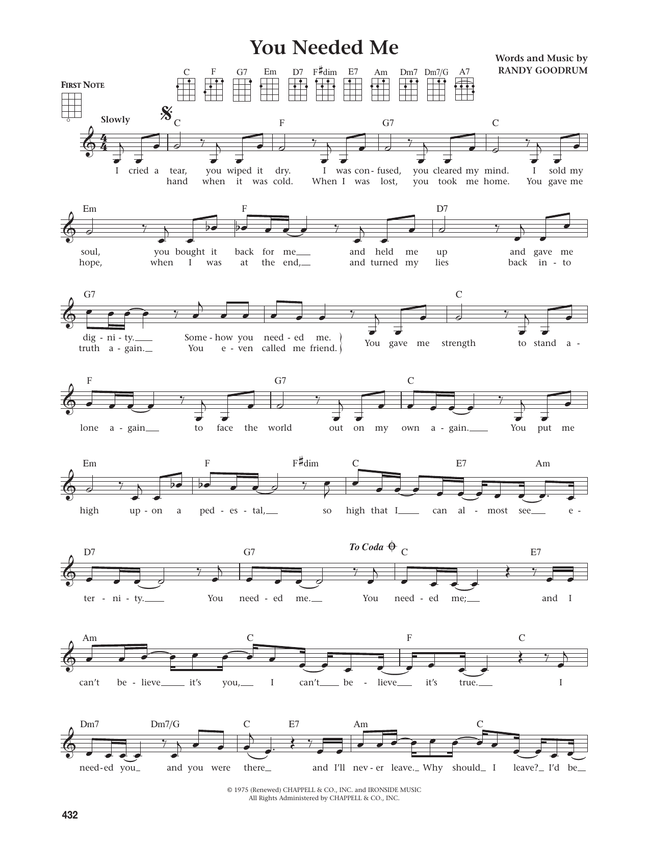 You Needed Me (from The Daily Ukulele)