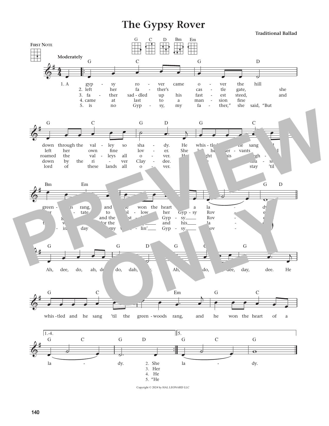 The Gypsy Rover (from The Daily Ukulele)