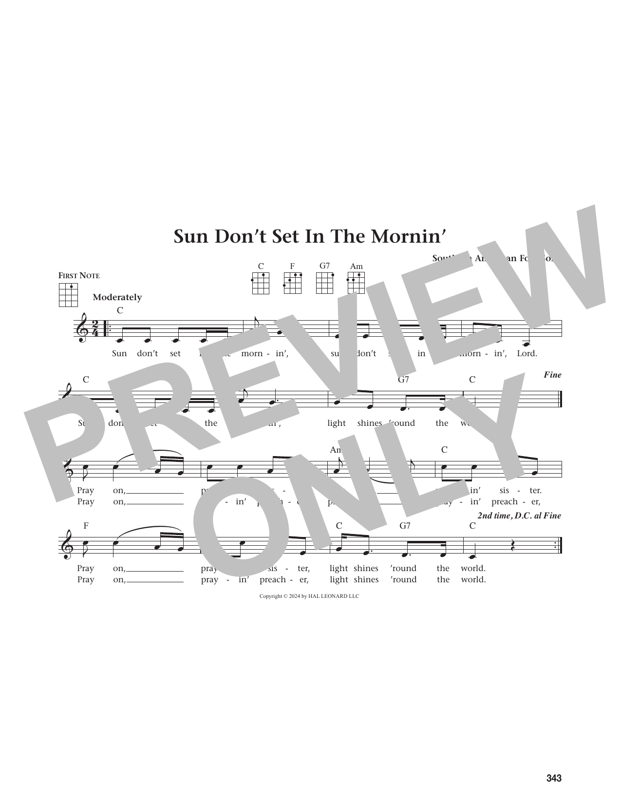 Sun Don't Set In The Mornin' (from The Daily Ukulele)