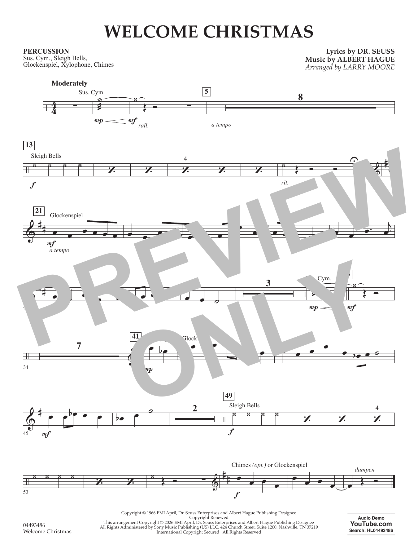 Welcome Christmas (arr. Larry Moore) - Percussion