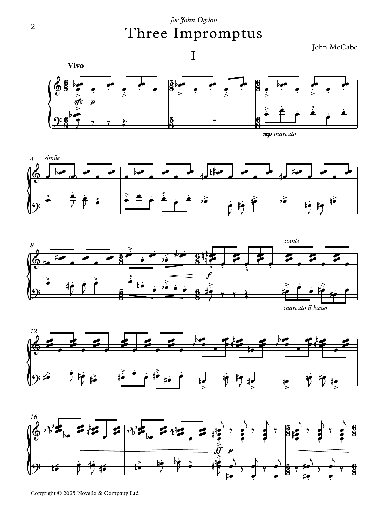 Three Impromptus: Piano Solo
