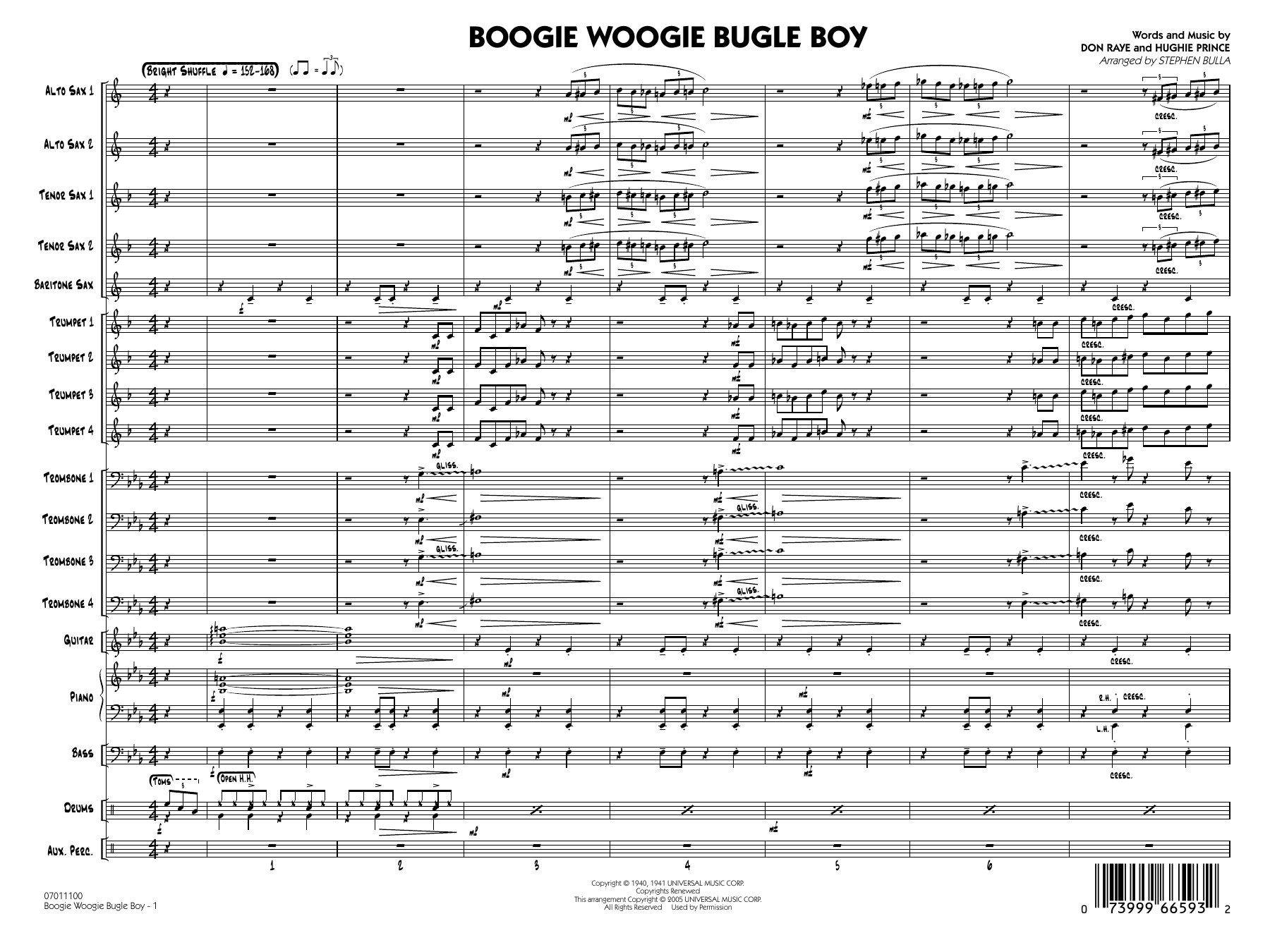 Boogie Woogie Bugle Boy (arr. Stephen Bulla)