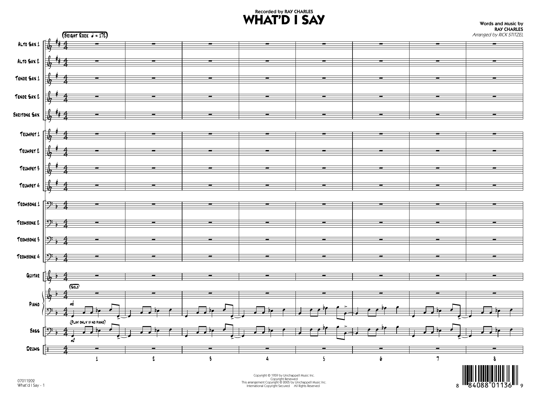 What'd I Say (arr. Rick Stitzel)