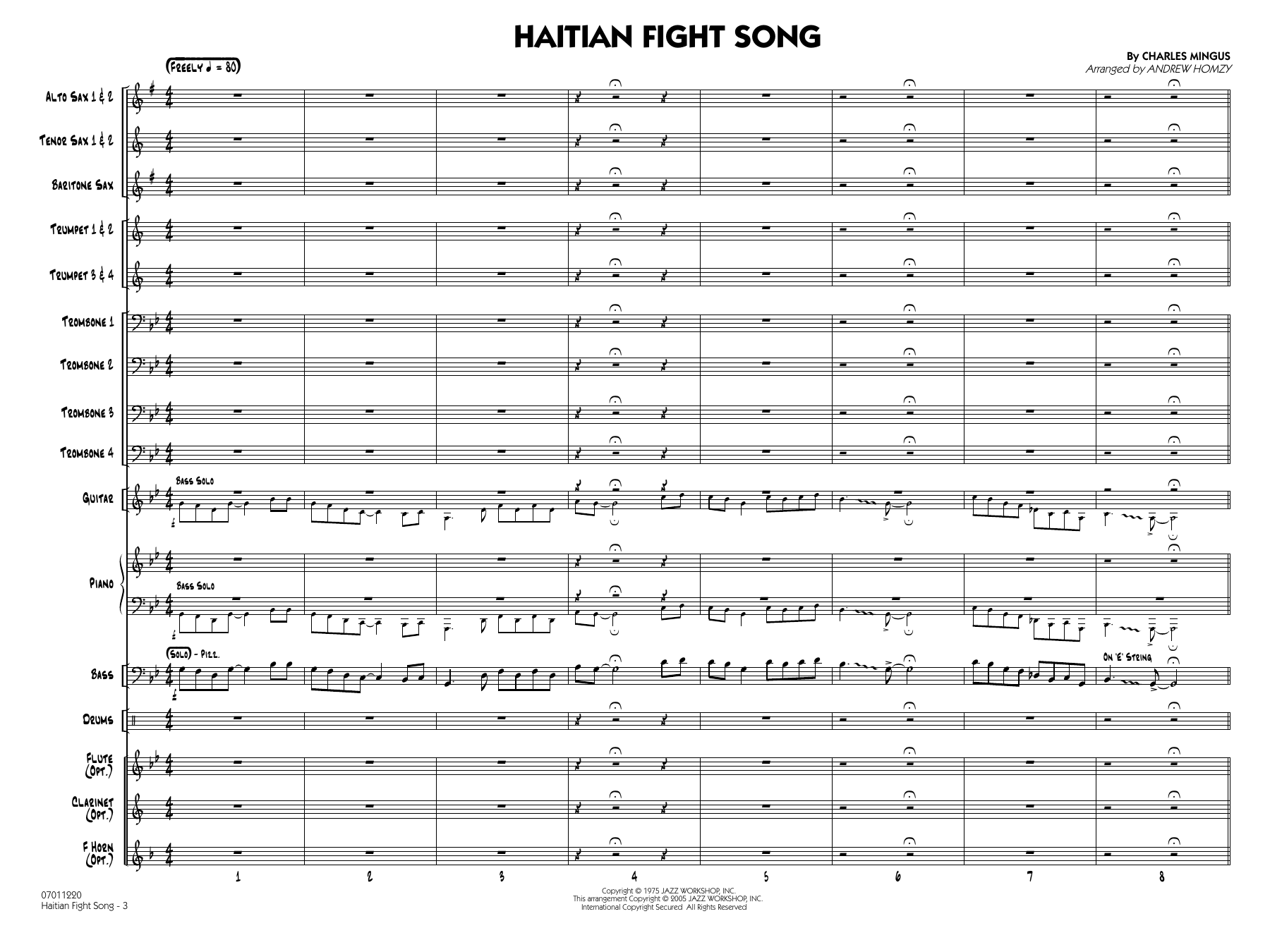 Haitian Fight Song (arr. Andrew Homzy)