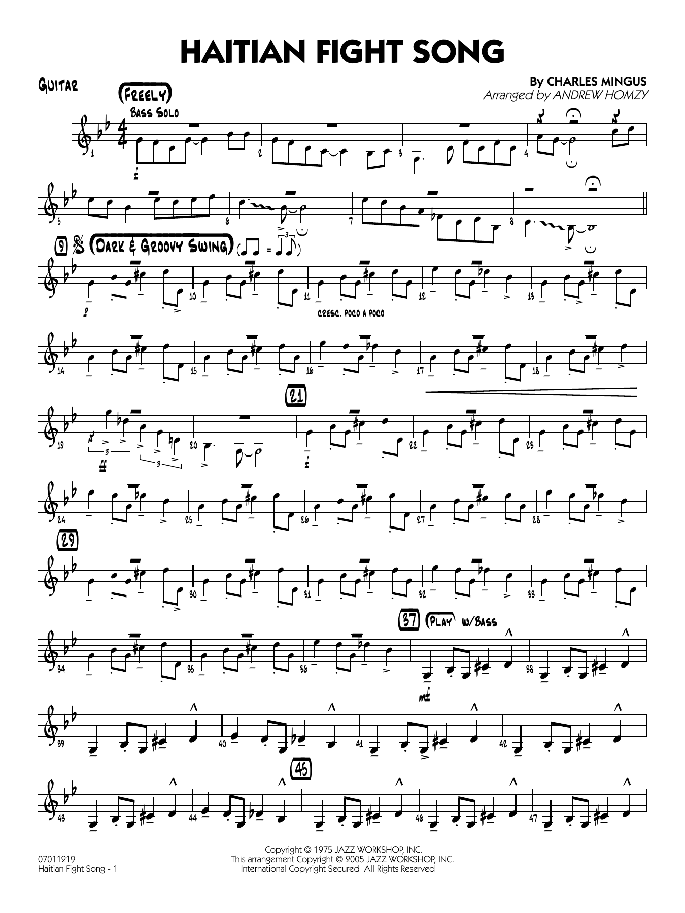 Haitian Fight Song (arr. Andrew Homzy) - Guitar