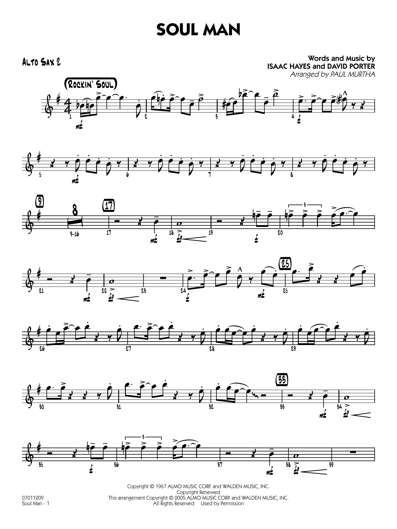 Soul Man (arr. Paul Murtha) - Alto Sax 2