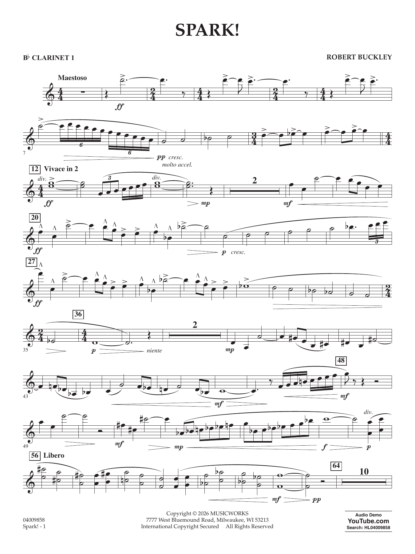 Spark! - Bb Clarinet 1