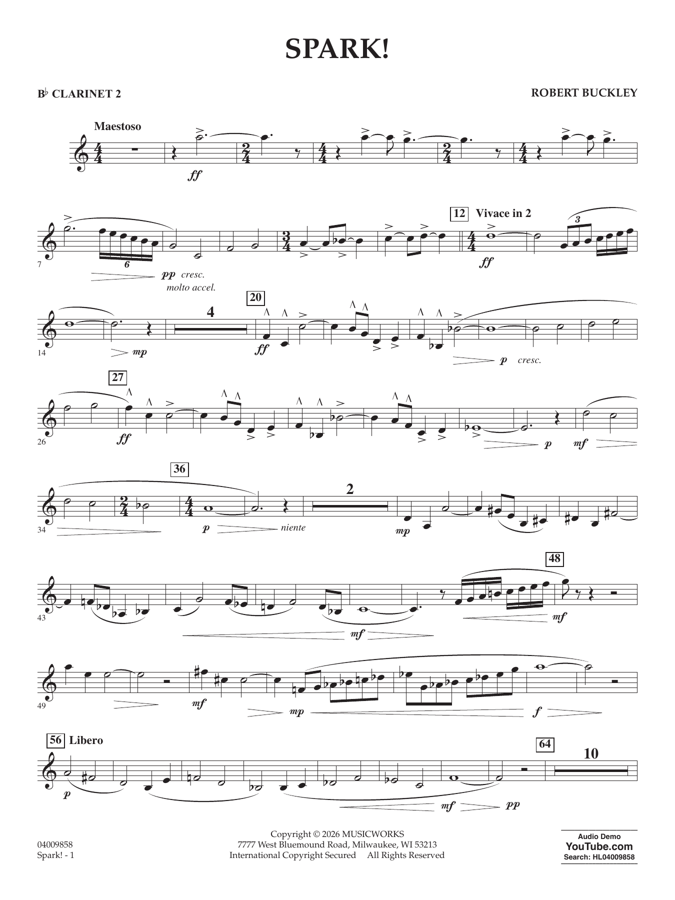 Spark! - Bb Clarinet 2