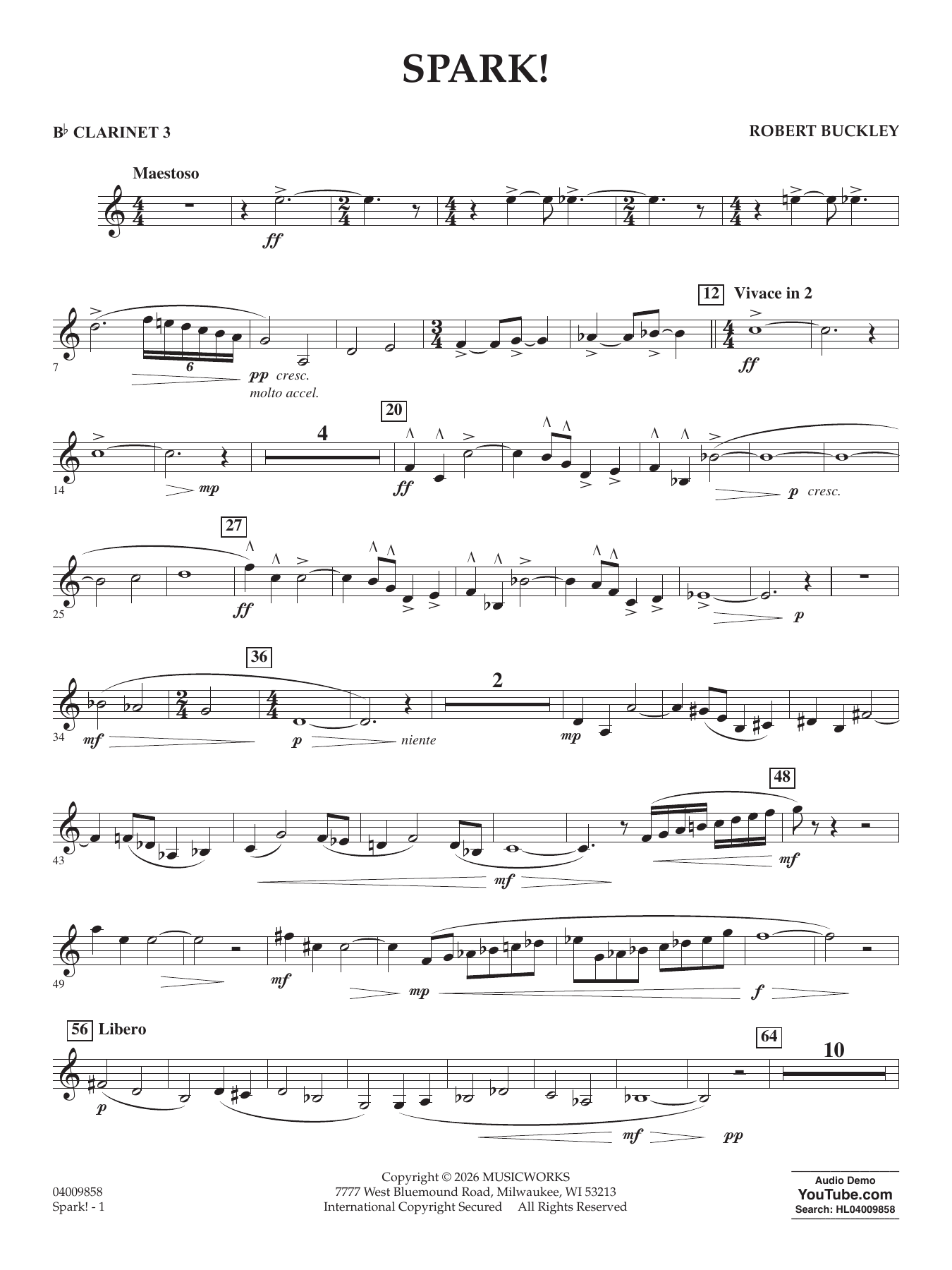 Spark! - Bb Clarinet 3