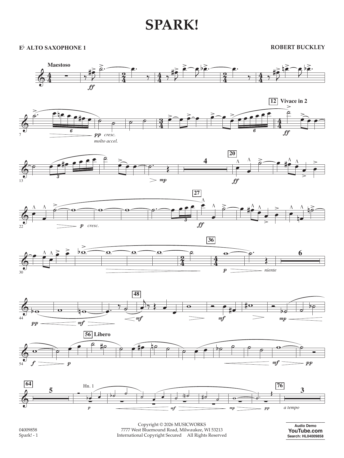Spark! - Eb Alto Saxophone 1