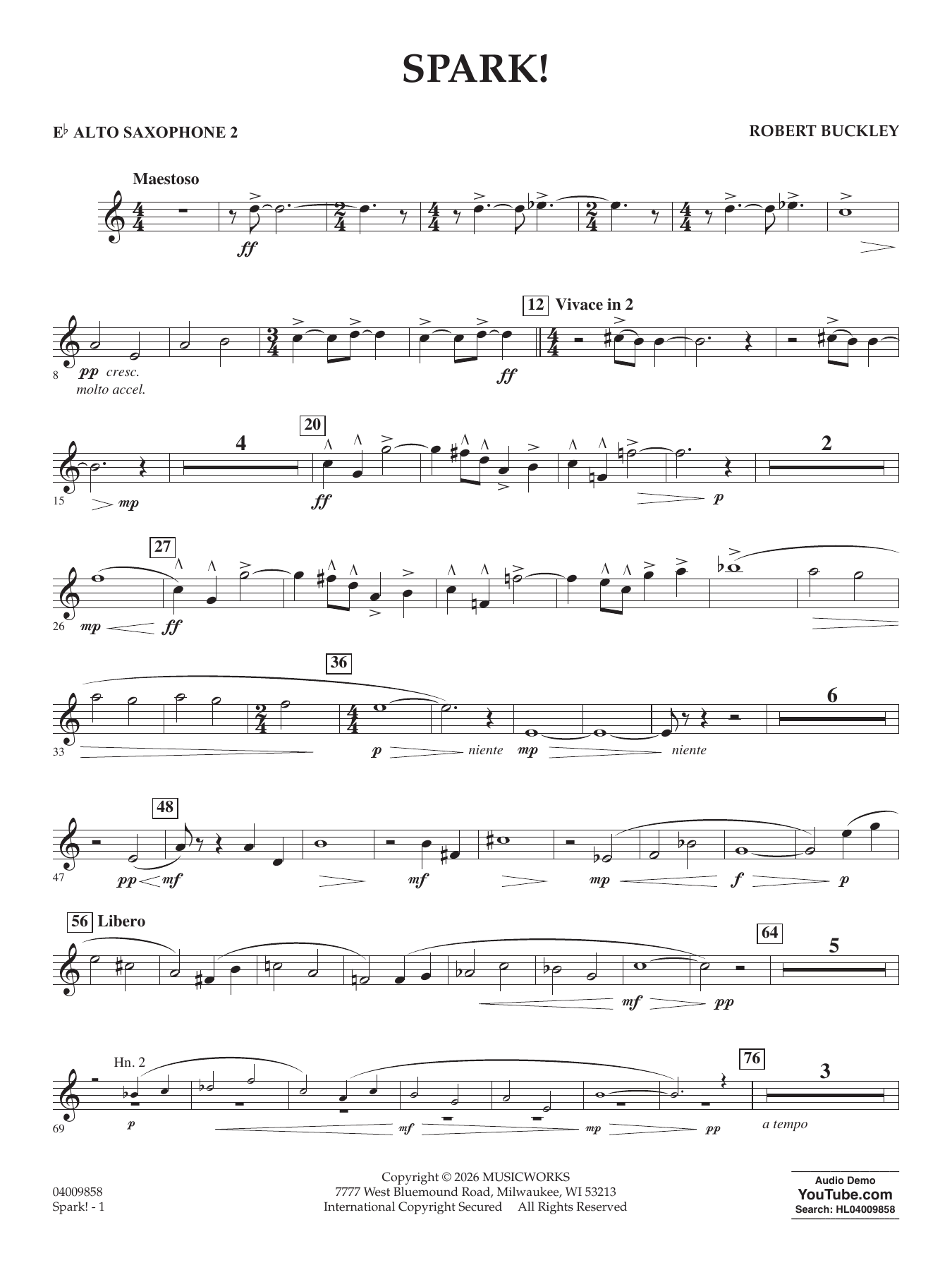 Spark! - Eb Alto Saxophone 2