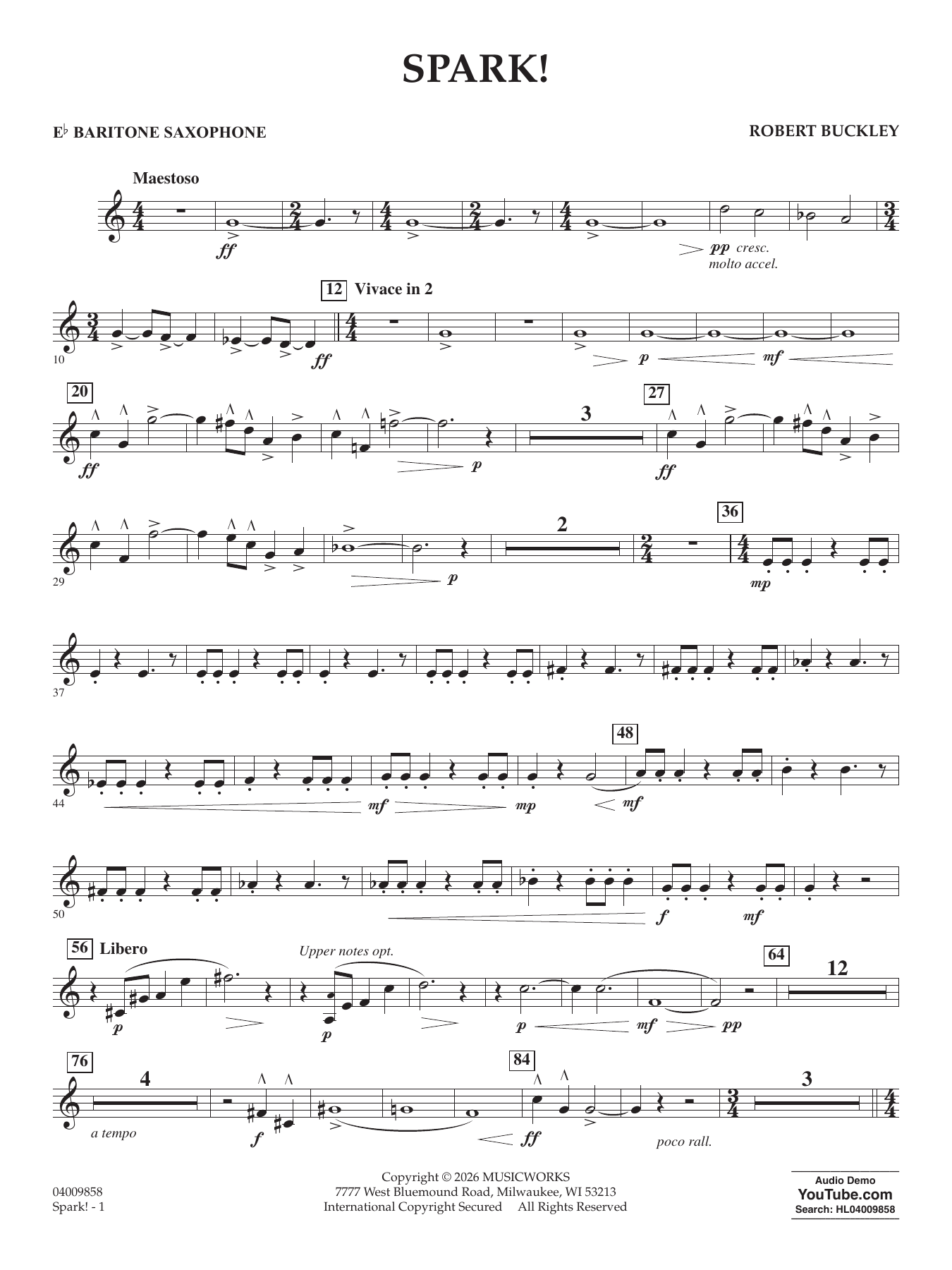 Spark! - Eb Baritone Saxophone
