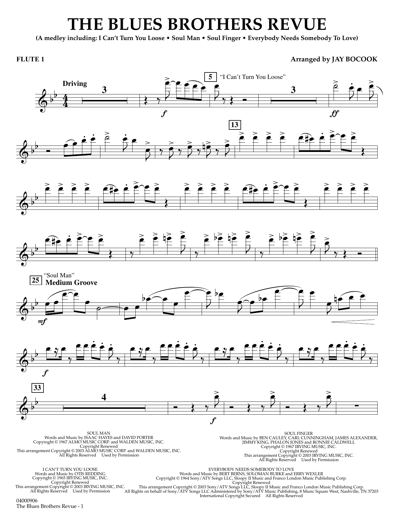 The Blues Brothers Revue (arr. Jay Bocook) - Flute 1