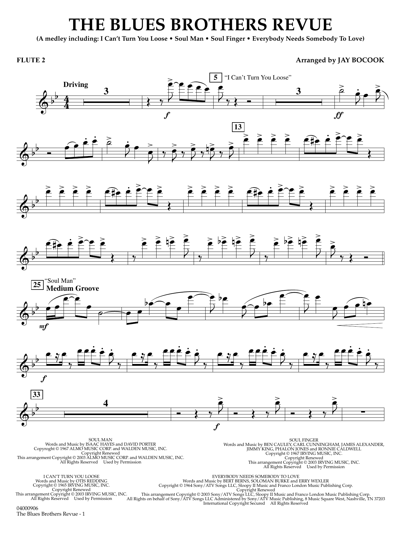The Blues Brothers Revue (arr. Jay Bocook) - Flute 2