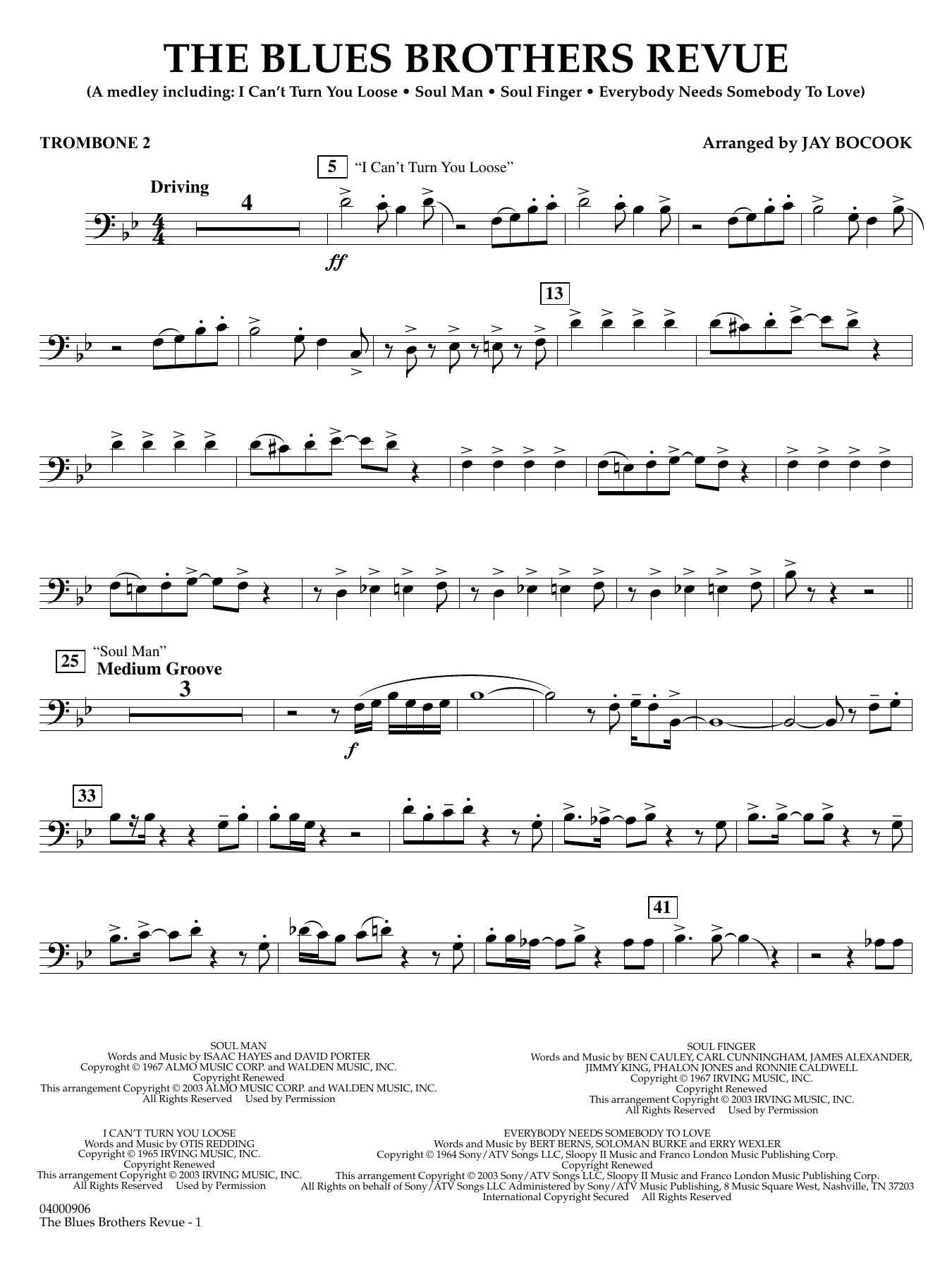 The Blues Brothers Revue (arr. Jay Bocook) - Trombone 2