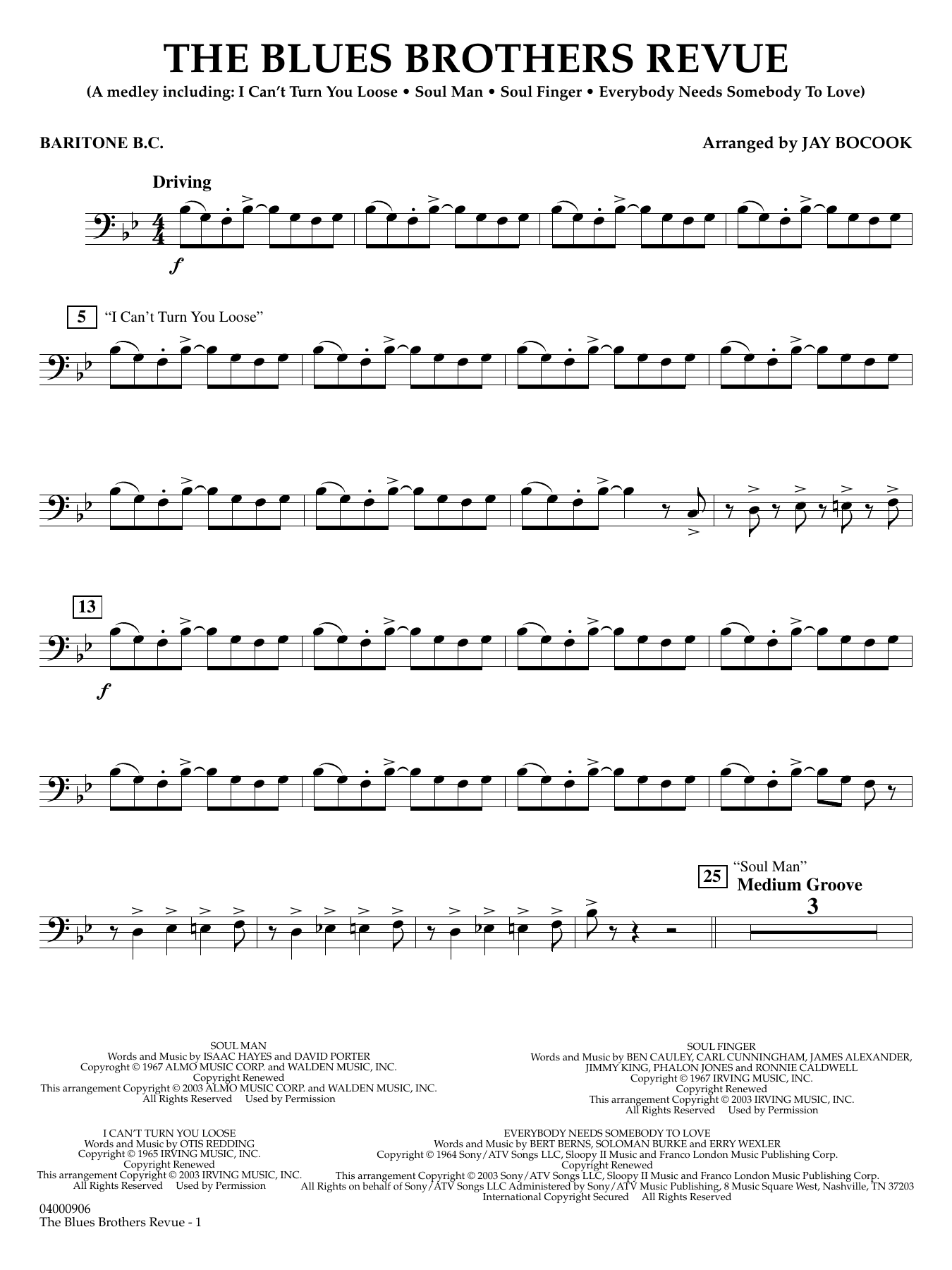 The Blues Brothers Revue (arr. Jay Bocook) - Baritone B.C.