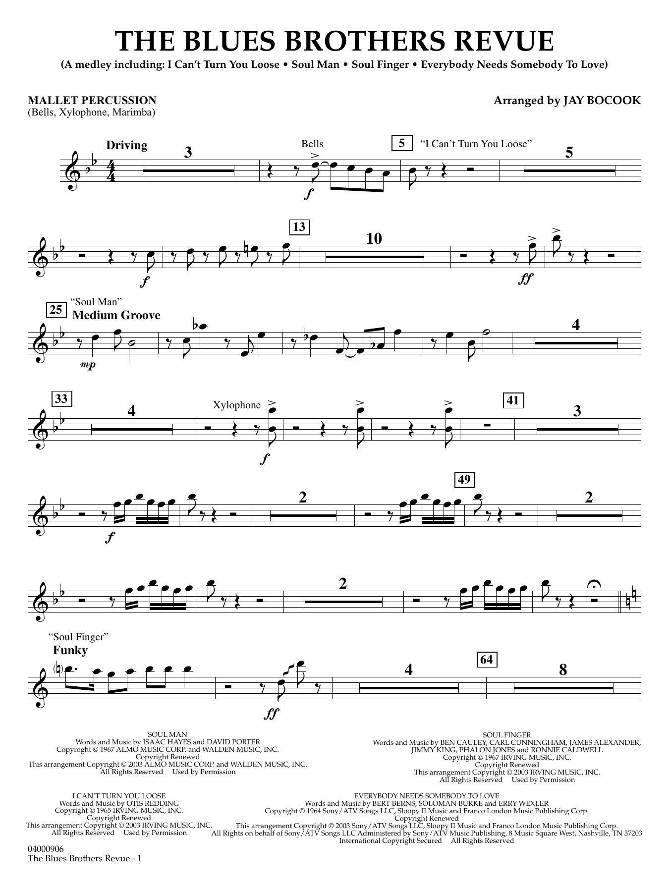 The Blues Brothers Revue (arr. Jay Bocook) - Mallet Percussion