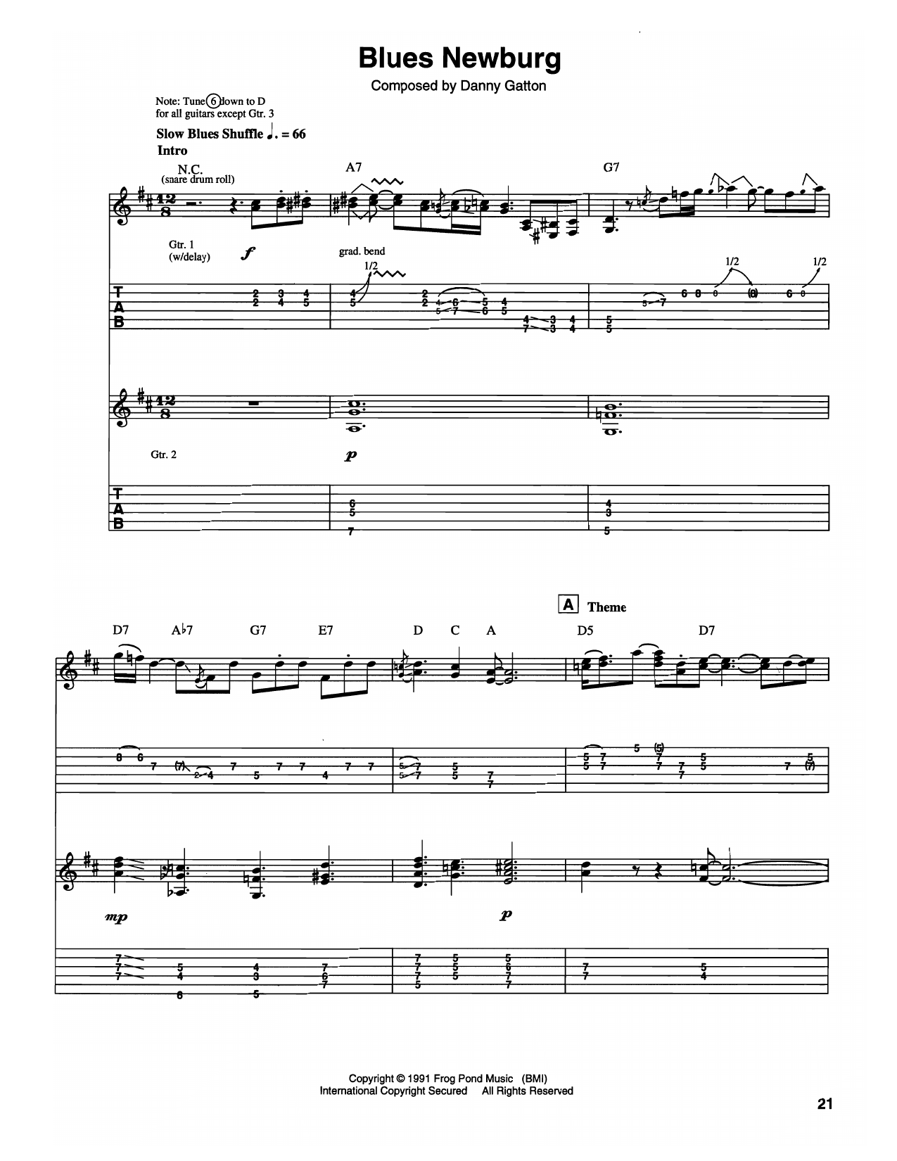 Blues Newburg: Guitar Tab
