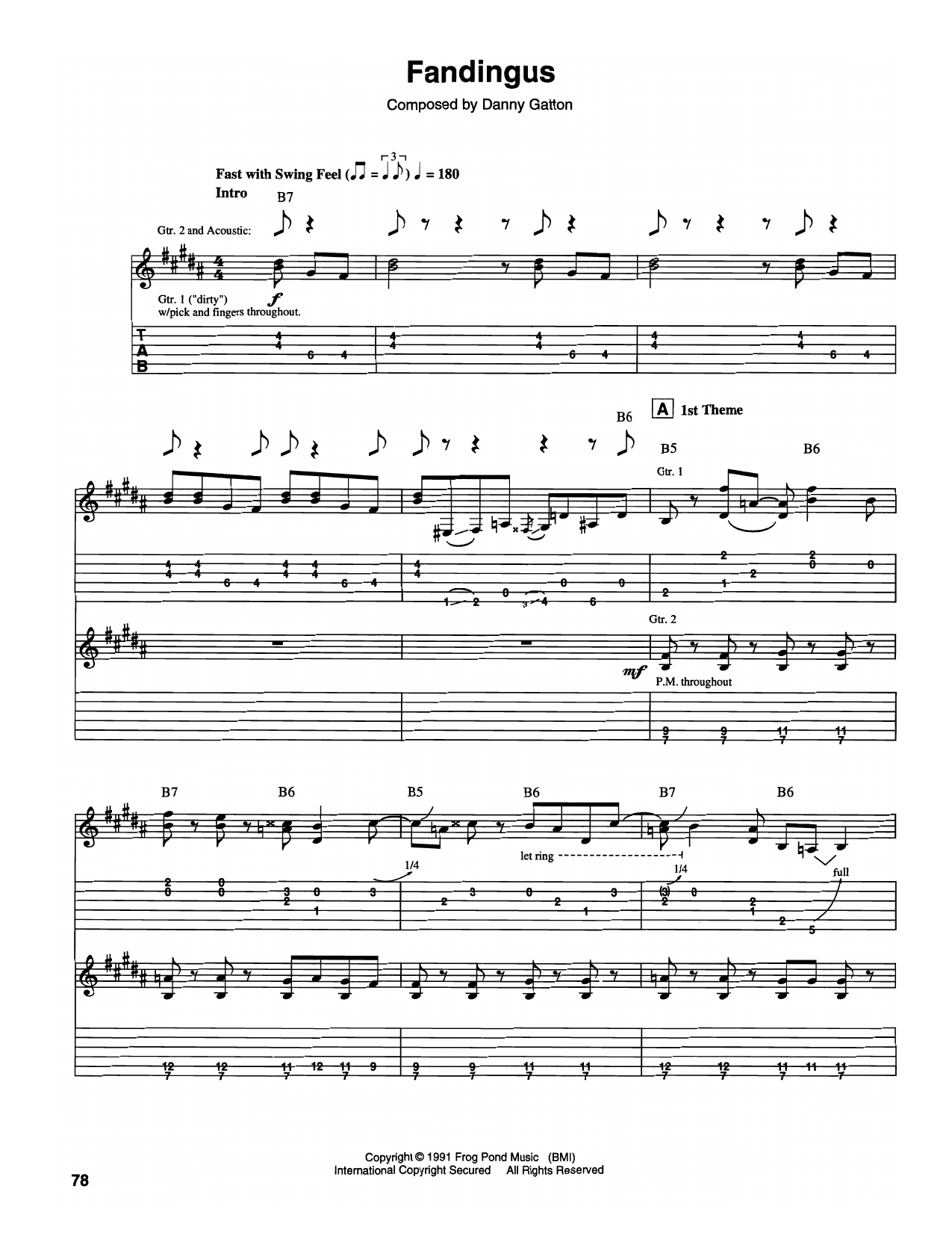 Fandingus: Guitar Tab