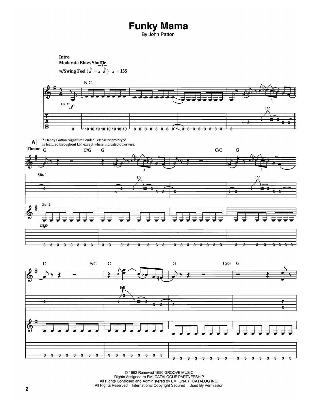 Funky Mama: Guitar Tab