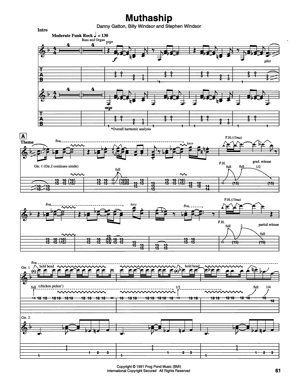Muthaship: Guitar Tab
