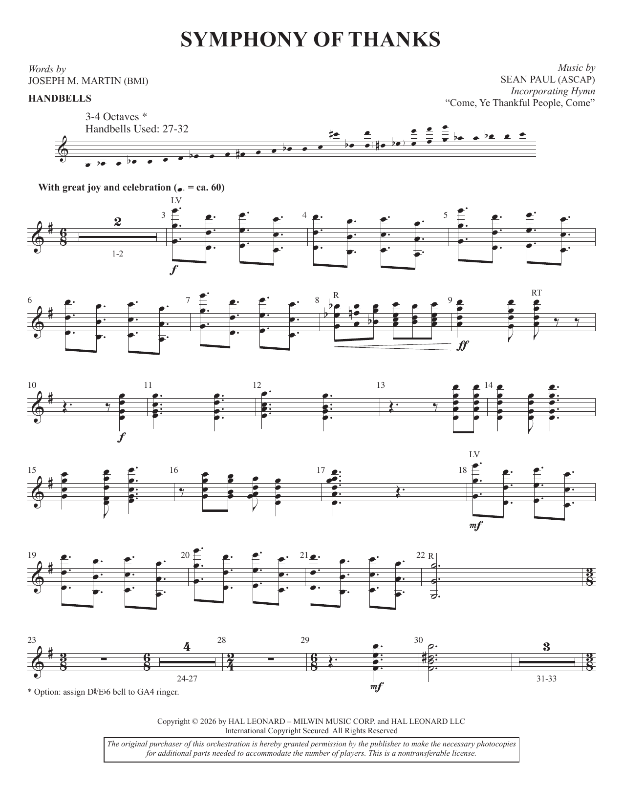 Symphony Of Thanks - Handbells
