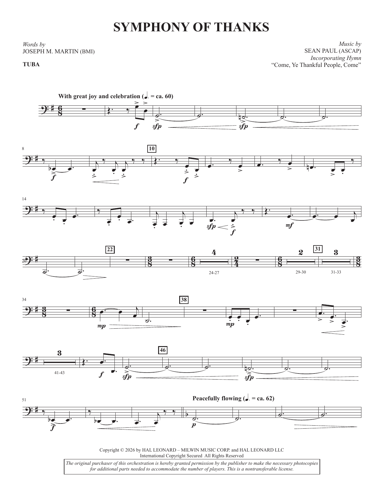 Symphony Of Thanks - Tuba