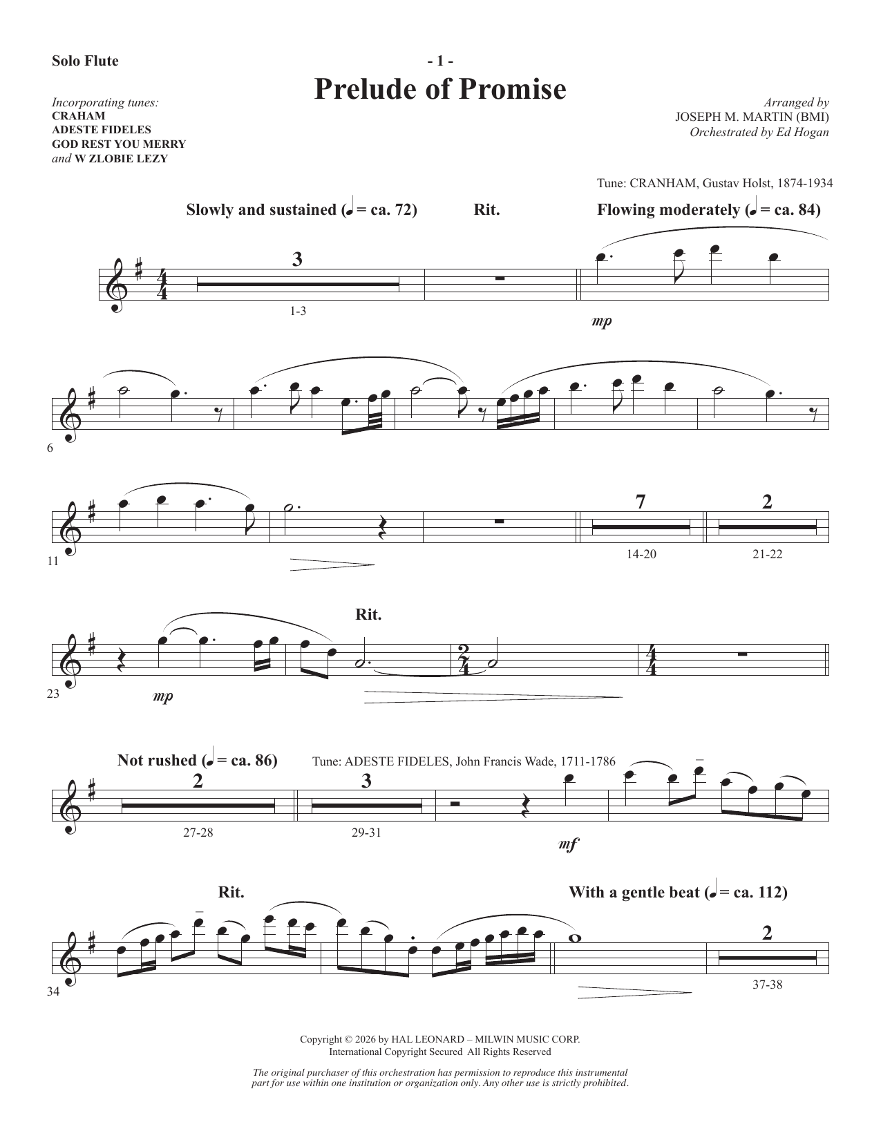 Night Of Wonders - Solo Flute