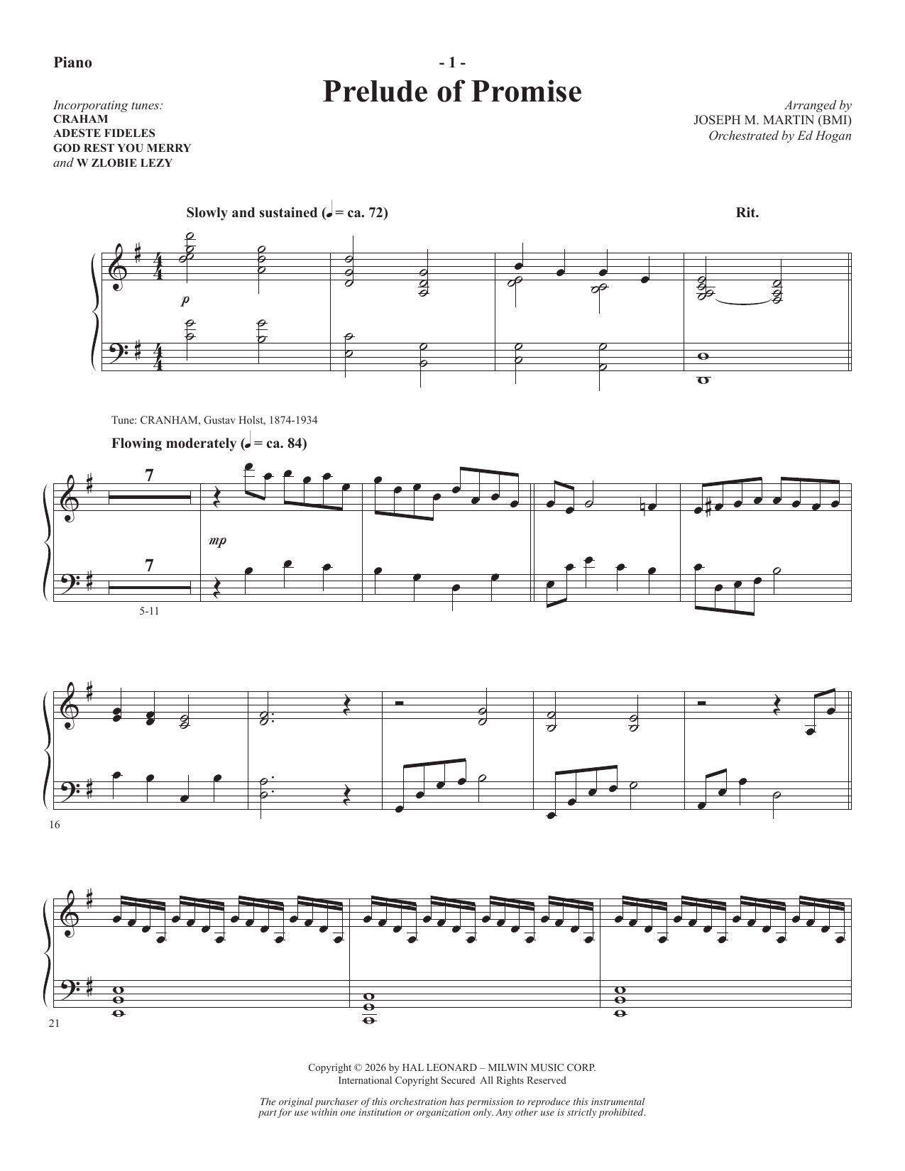 Night Of Wonders - Piano
