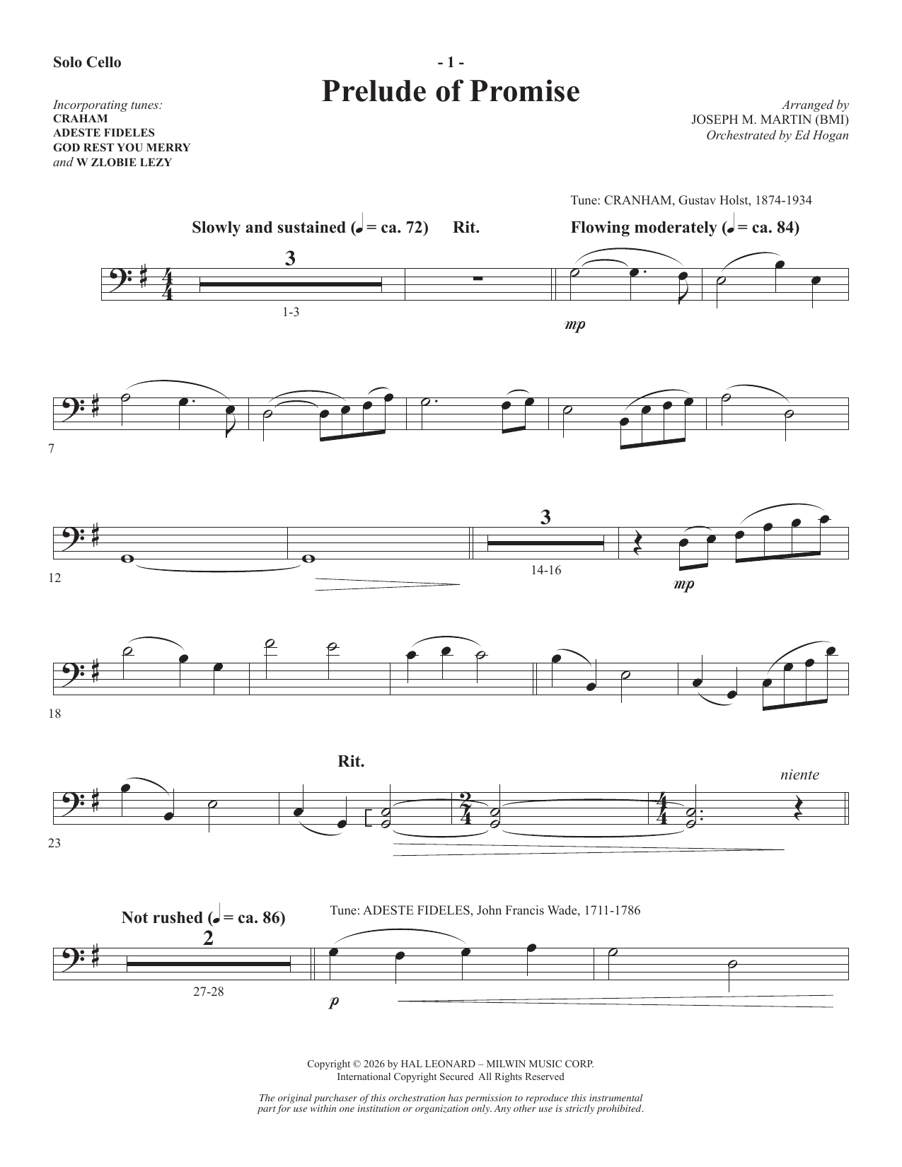 Night Of Wonders - Solo Cello