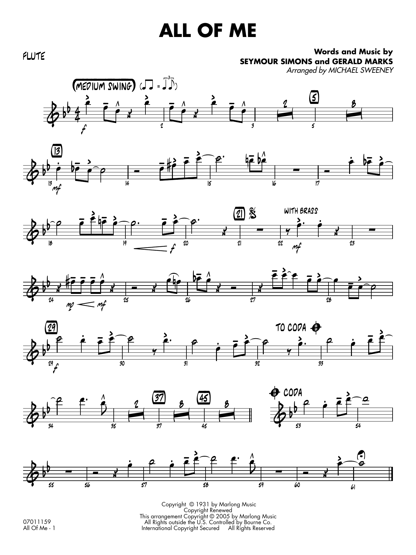 All of Me (arr. Michael Sweeney) - Flute
