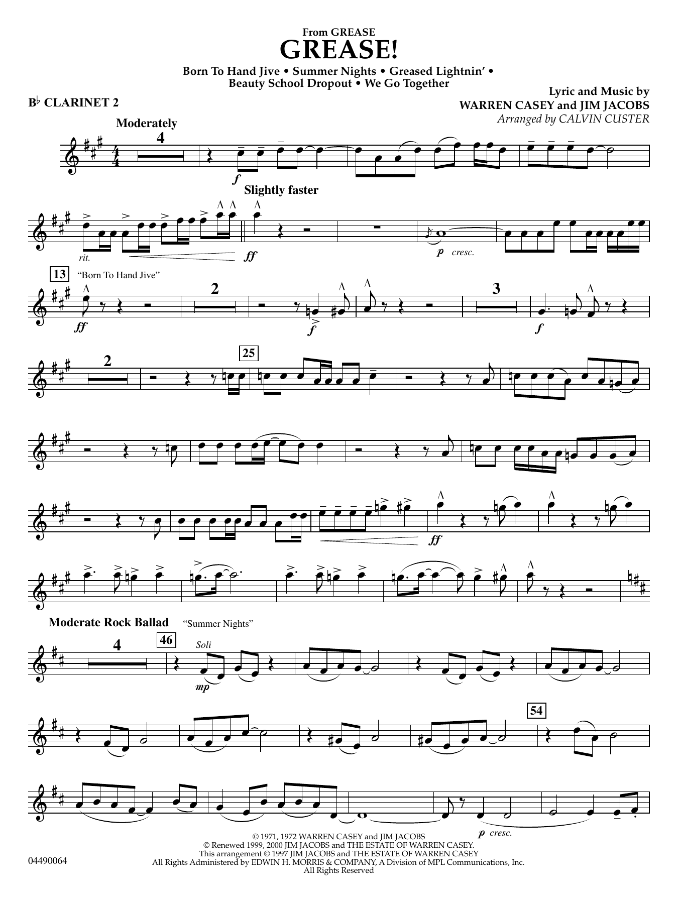 Grease! - Bb Clarinet 2
