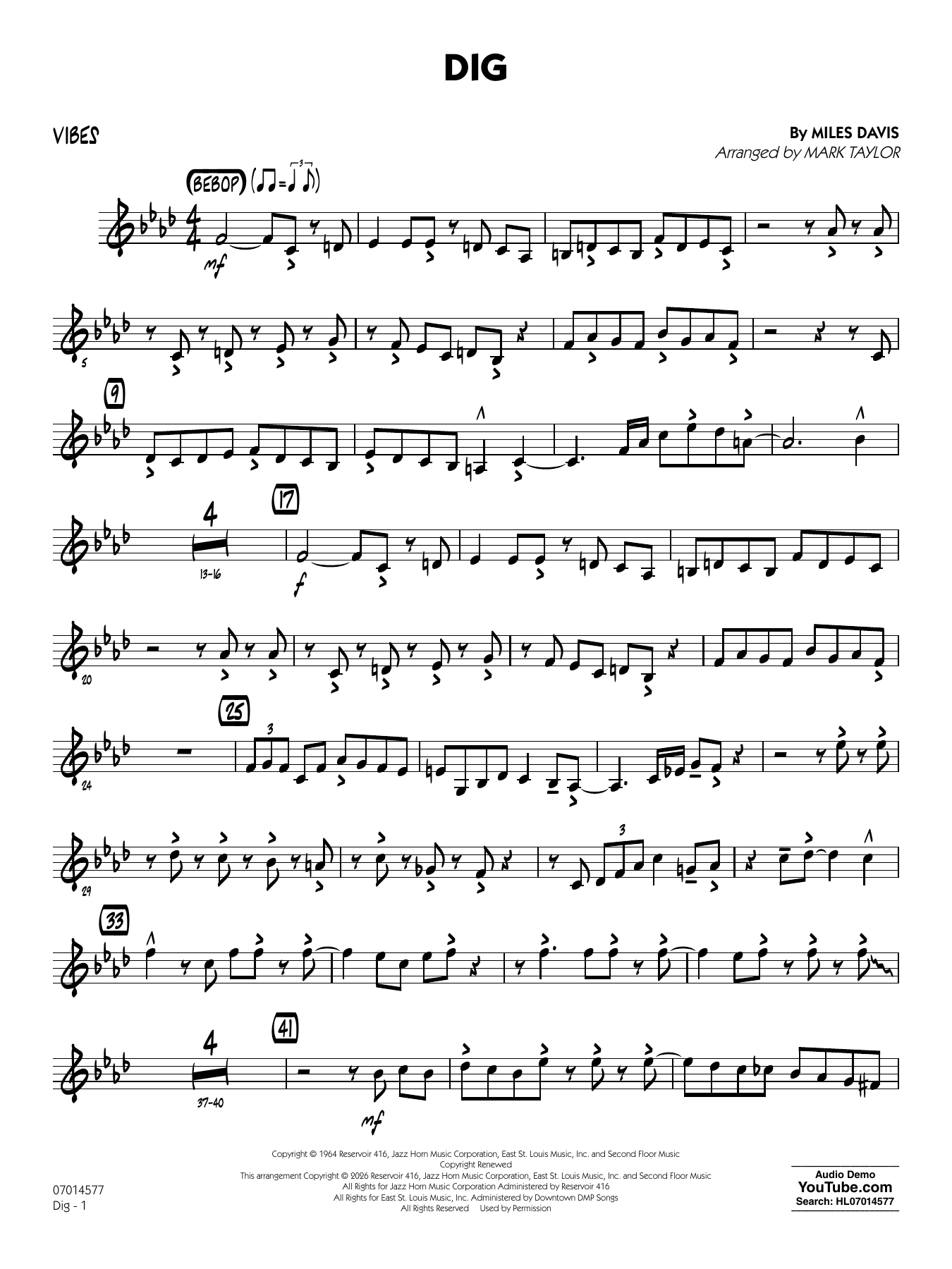 Dig (arr. Mark Taylor) - Vibes