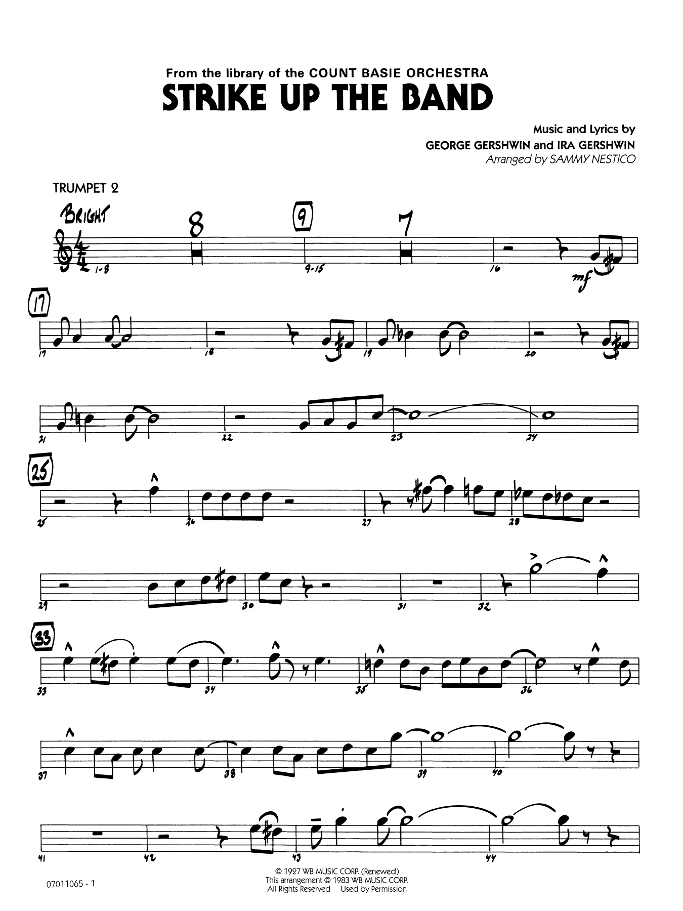 Strike Up the Band (arr. Sammy Nestico) - Trumpet 2