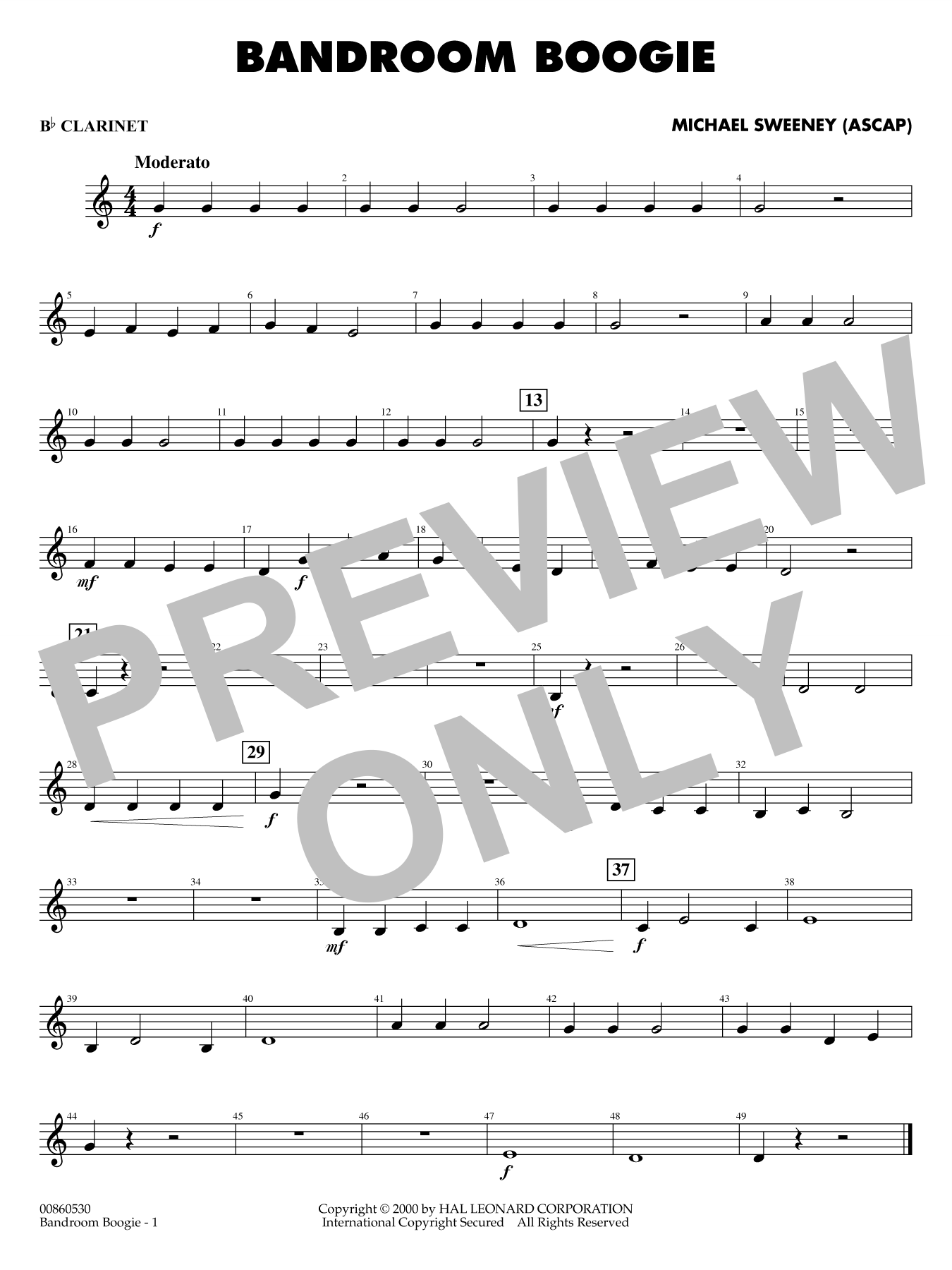 Bandroom Boogie - Bb Clarinet