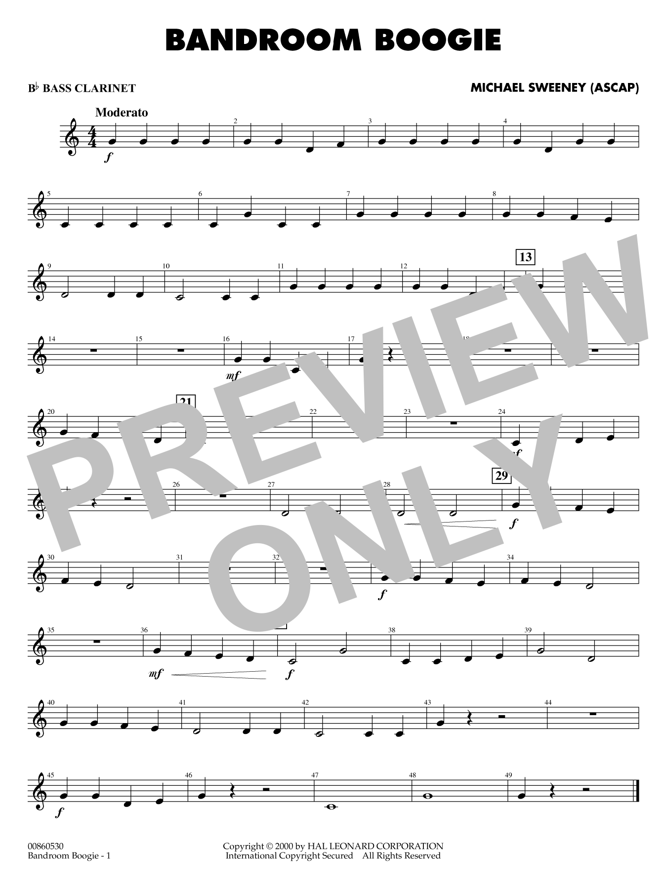 Bandroom Boogie - Bb Bass Clarinet