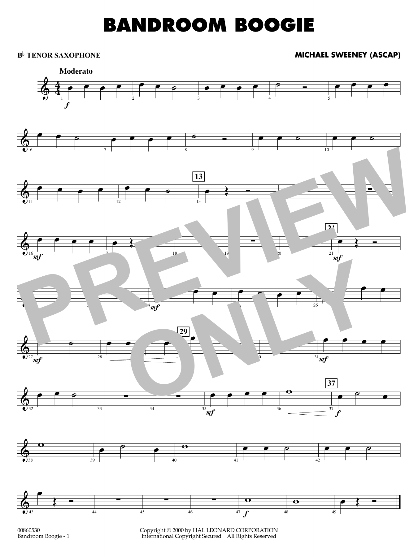 Bandroom Boogie - Bb Tenor Saxophone