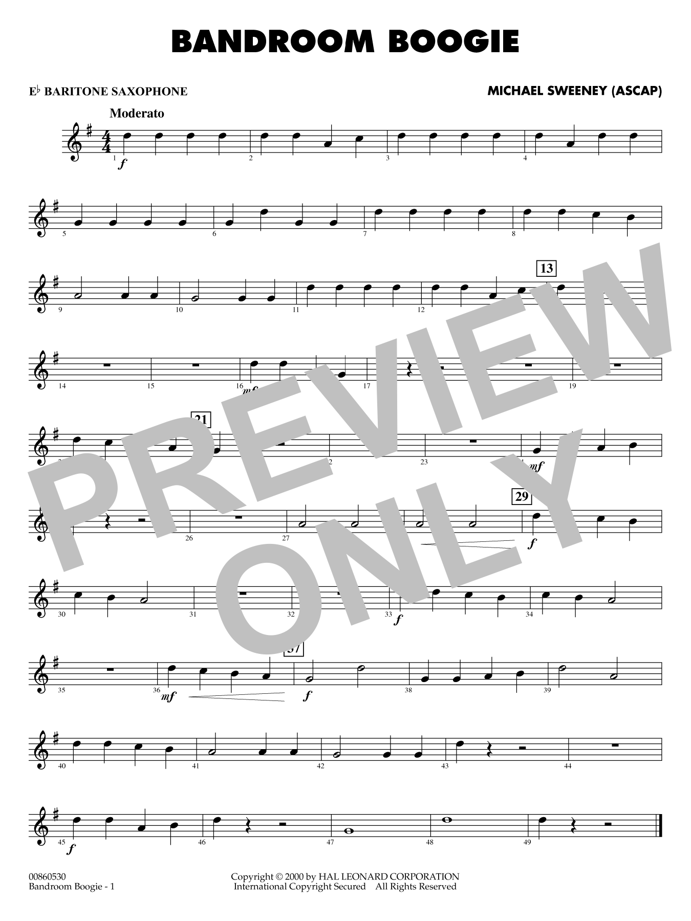 Bandroom Boogie - Eb Baritone Saxophone
