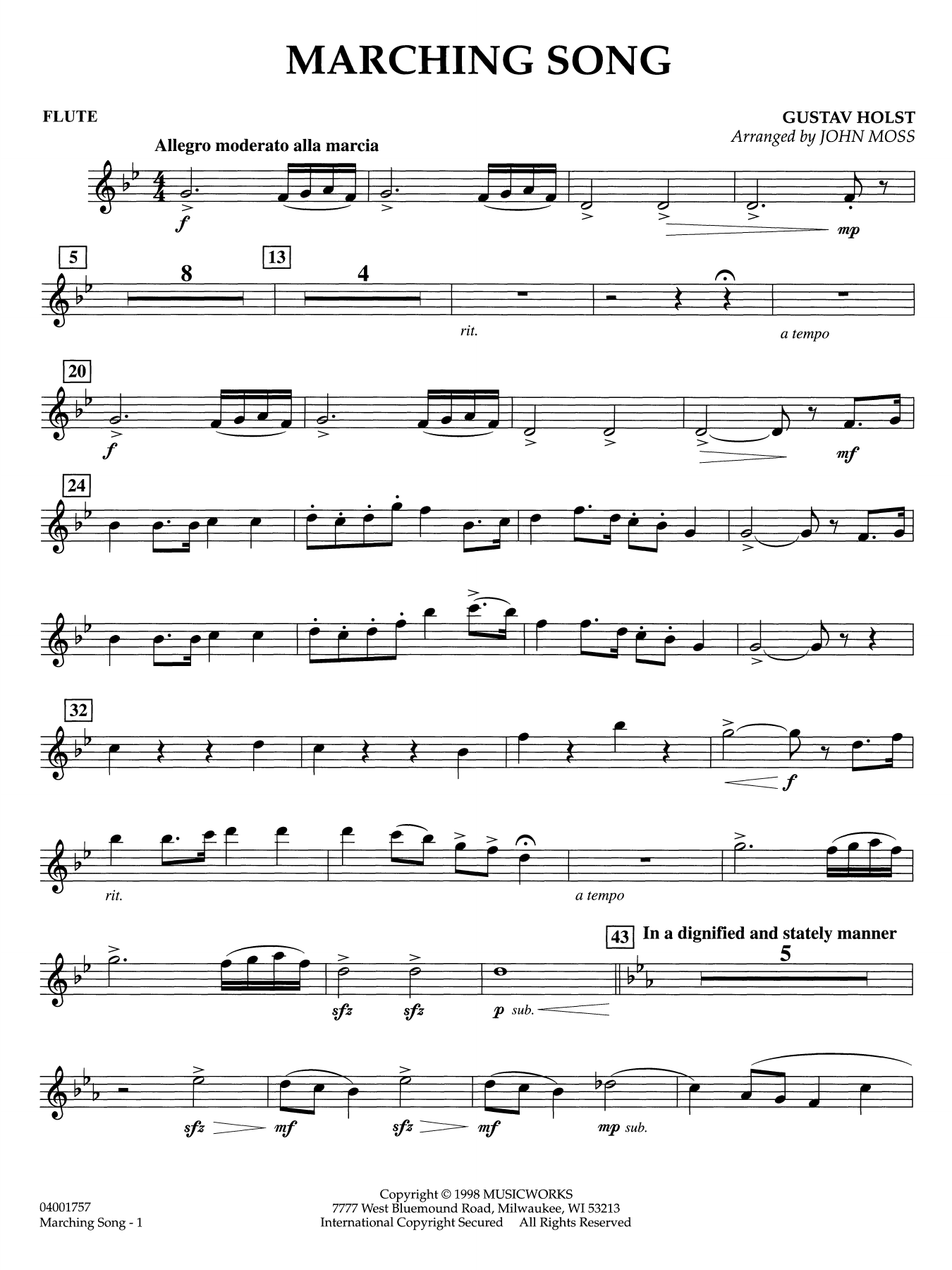 Marching Song - Flute