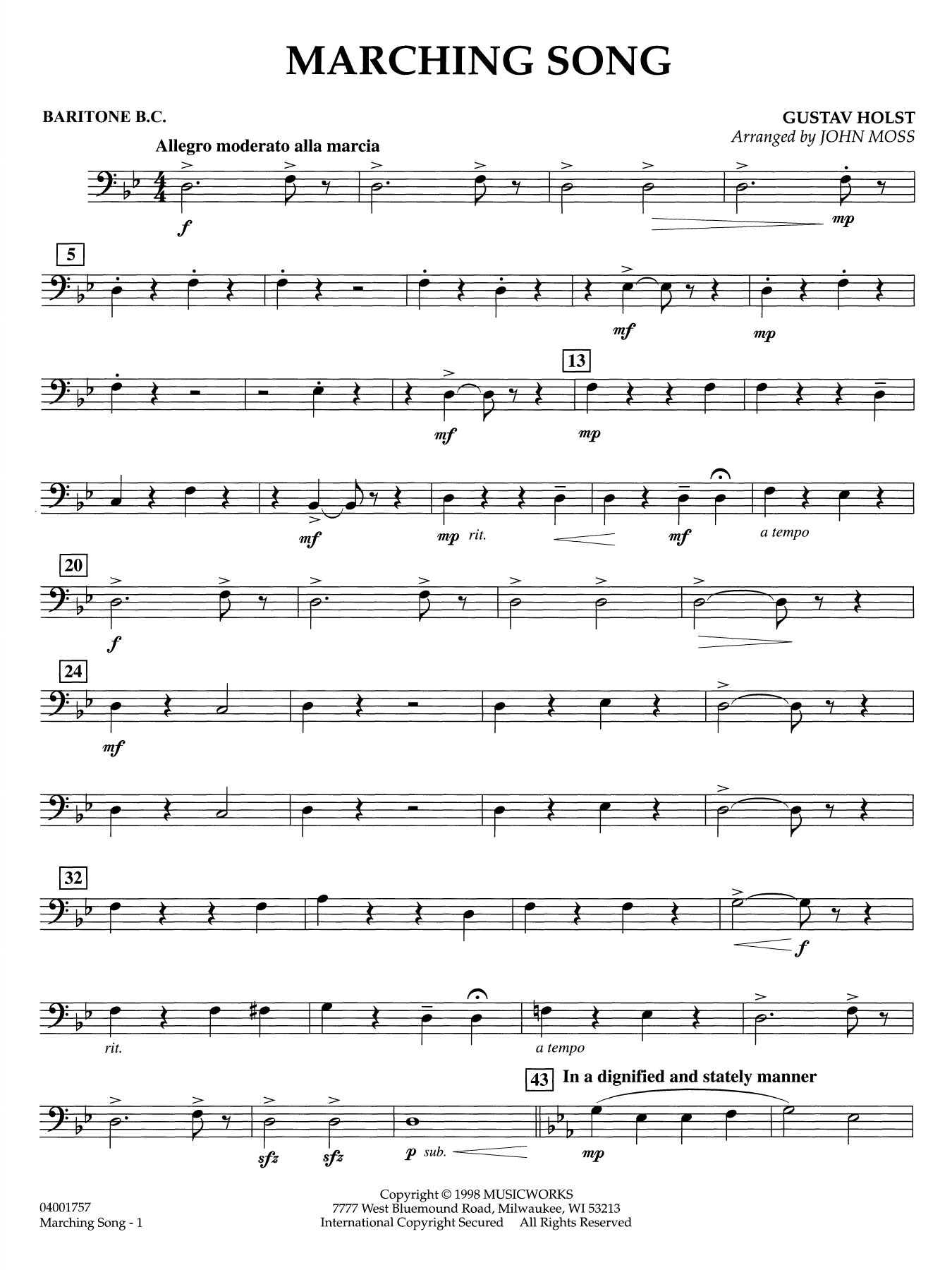 Marching Song - Baritone B.C.