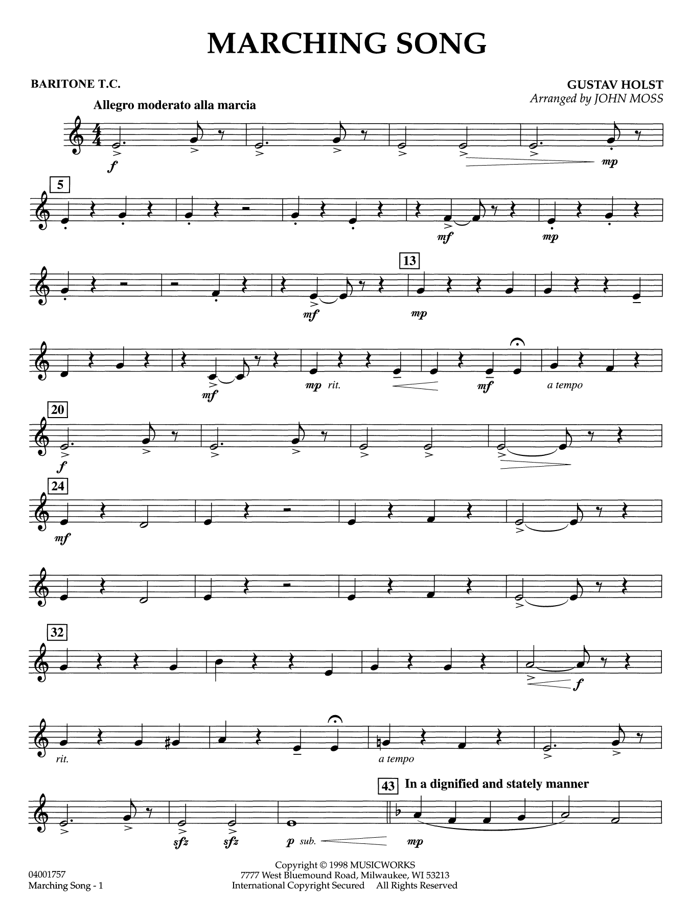 Marching Song - Baritone T.C.