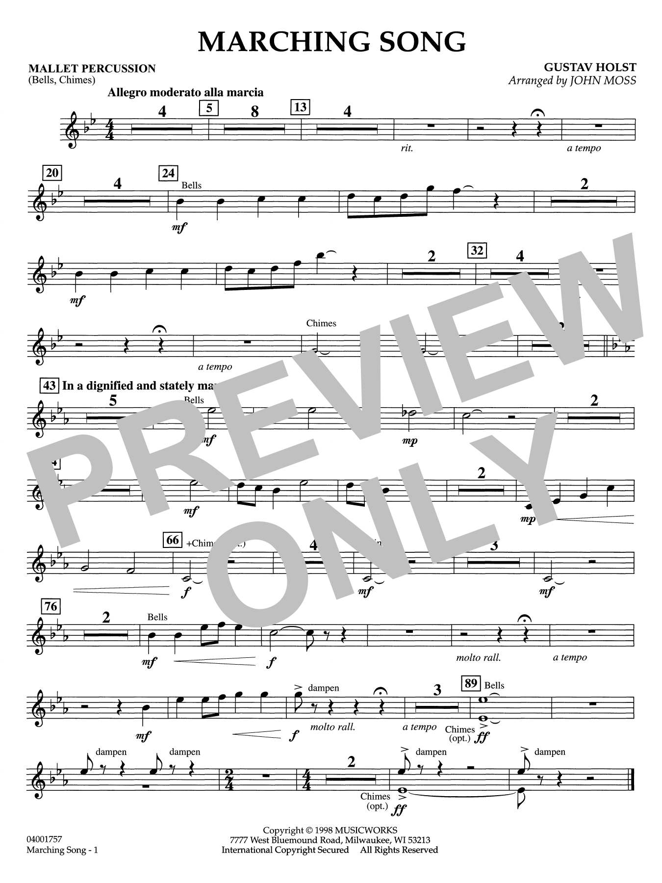 Marching Song - Mallet Percussion