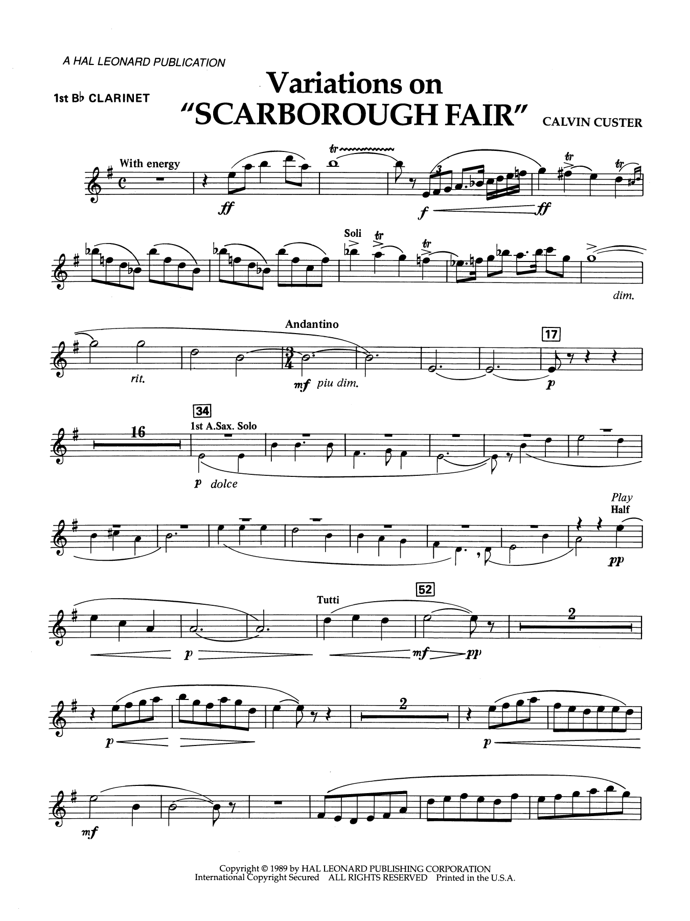Variations On "Scarborough Fair" - Bassoon